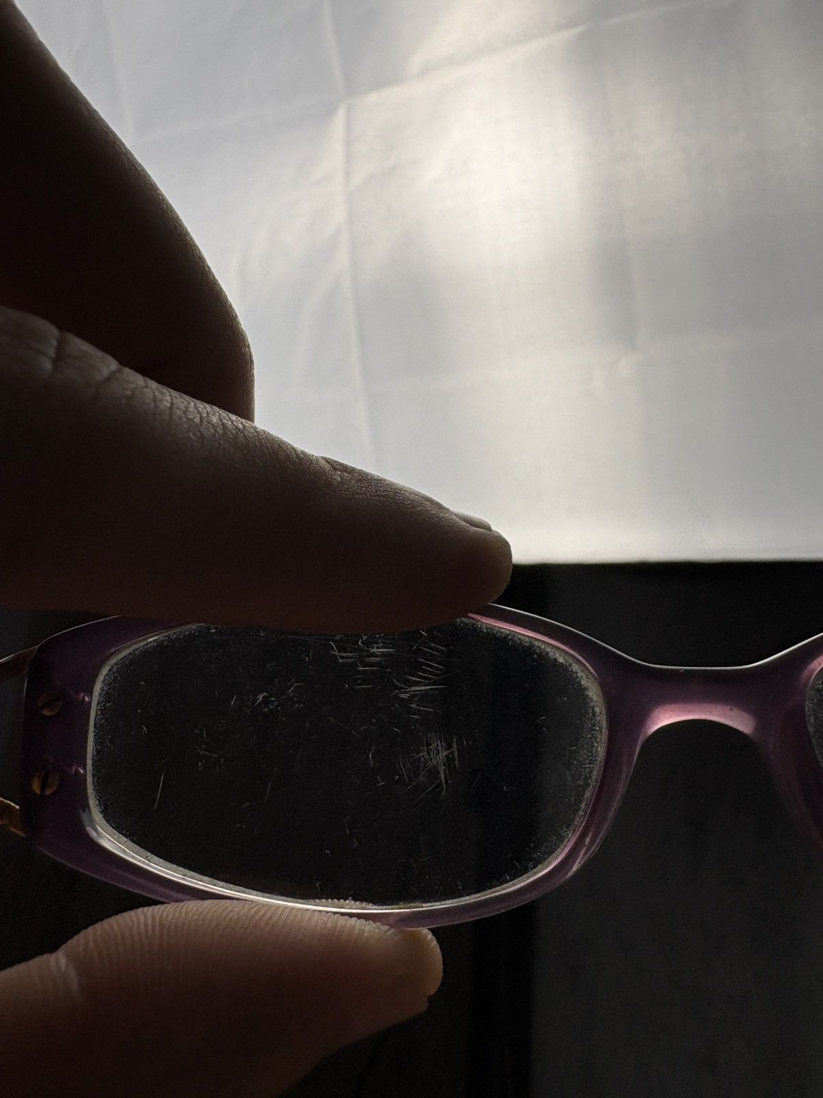 Versace Archive 90s Versace Medusa Purple Rectangular Glasses Italy Size ONE SIZE - 16 Thumbnail