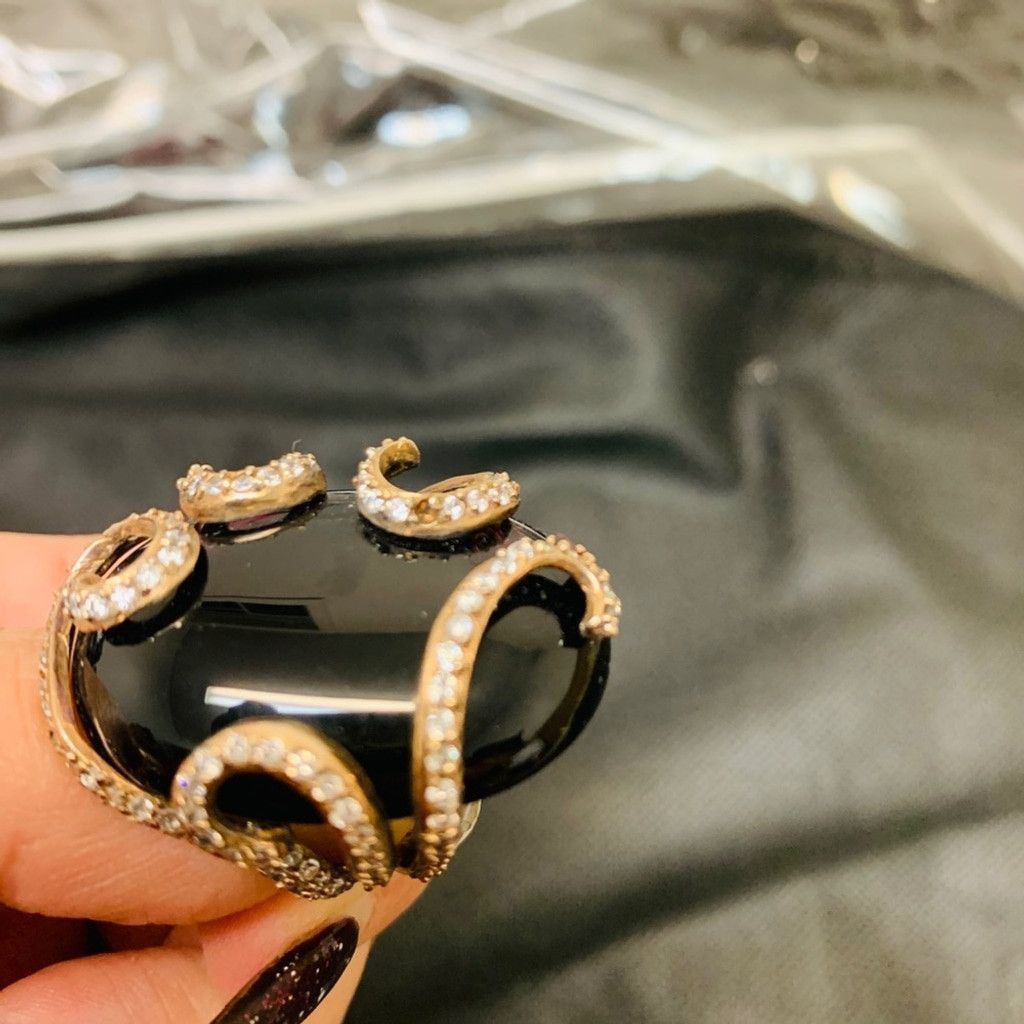 Other Sterling Silver GP ring with black stone size 6.5 Size ONE SIZE - 6 Thumbnail