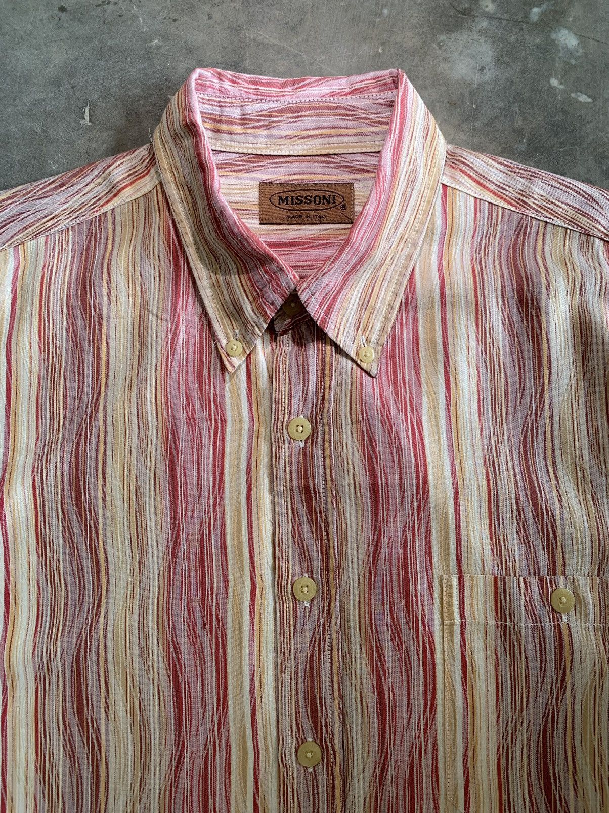 Missoni Missoni Vintage Abstract Short Sleeve Button up shirt Size US M / EU 48-50 / 2 - 3 Thumbnail