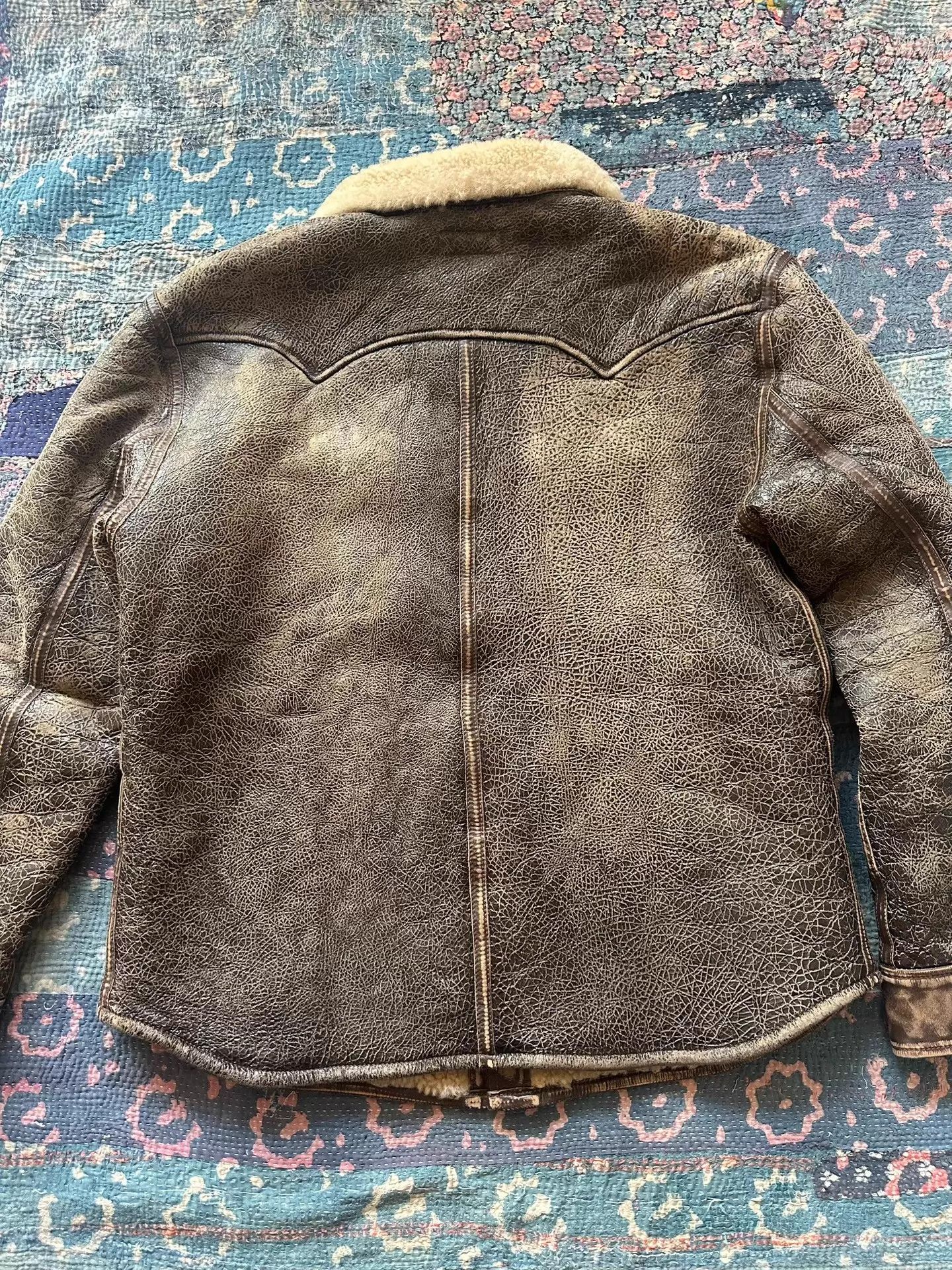 Polo Ralph Lauren Polo Ralph Lauren RRL Distressed Shearling Jacket XL Size US XL / EU 56 / 4 - 2 Thumbnail