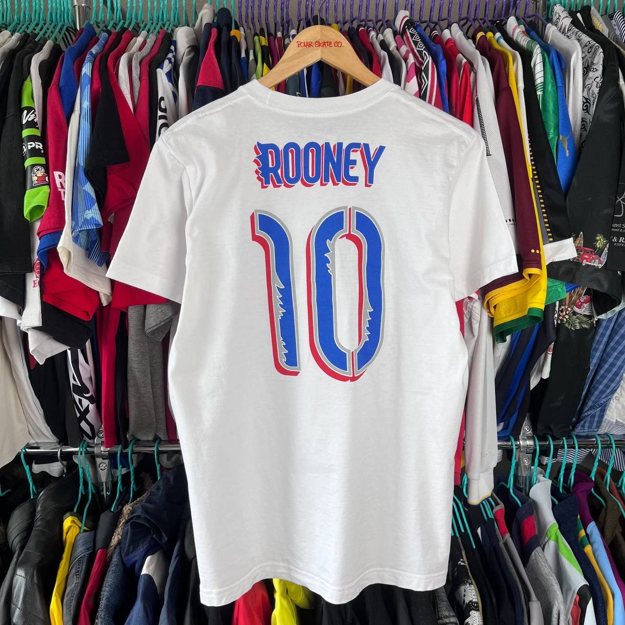 Nike England 2014 World Cup Football Soccer Tshirt #10 Rooney Size US L / EU 52-54 / 3 - 6 Thumbnail