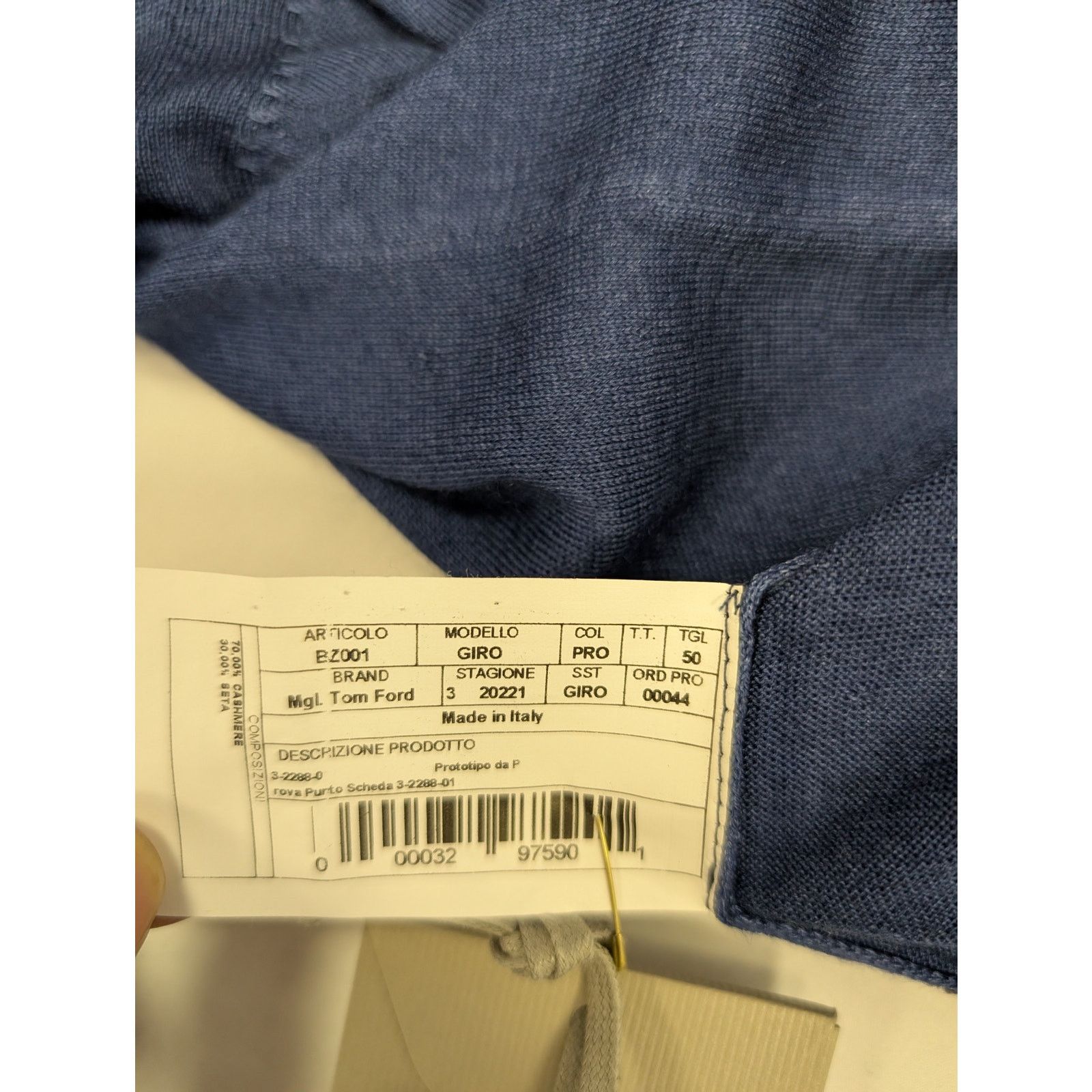 Tom Ford o1rshd1 Sweatshirt Sweater in Blue Size US L / EU 52-54 / 3 - 11 Thumbnail