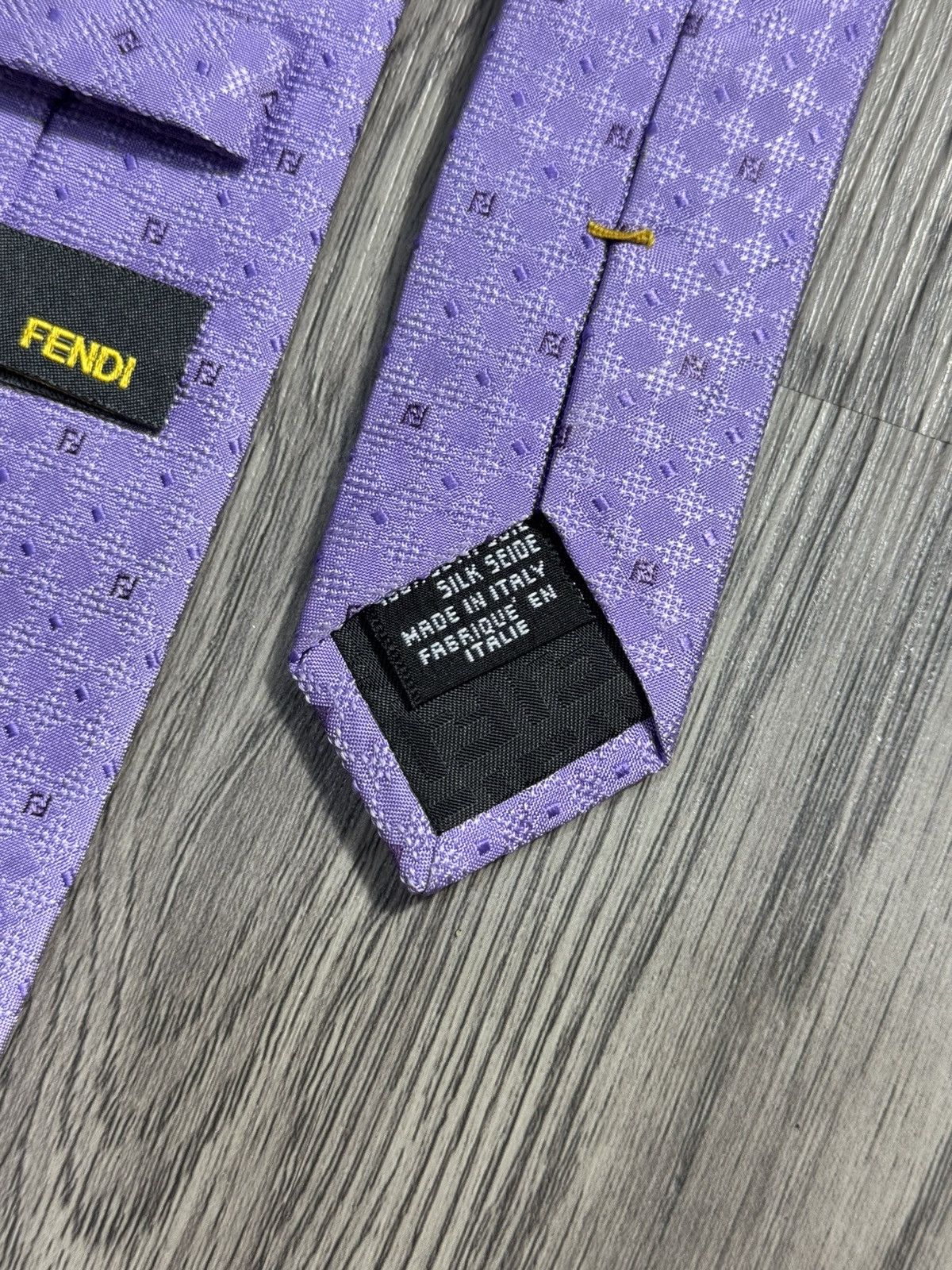 Fendi FENDI Logos Full Print Silk Tie Size ONE SIZE - 4 Thumbnail