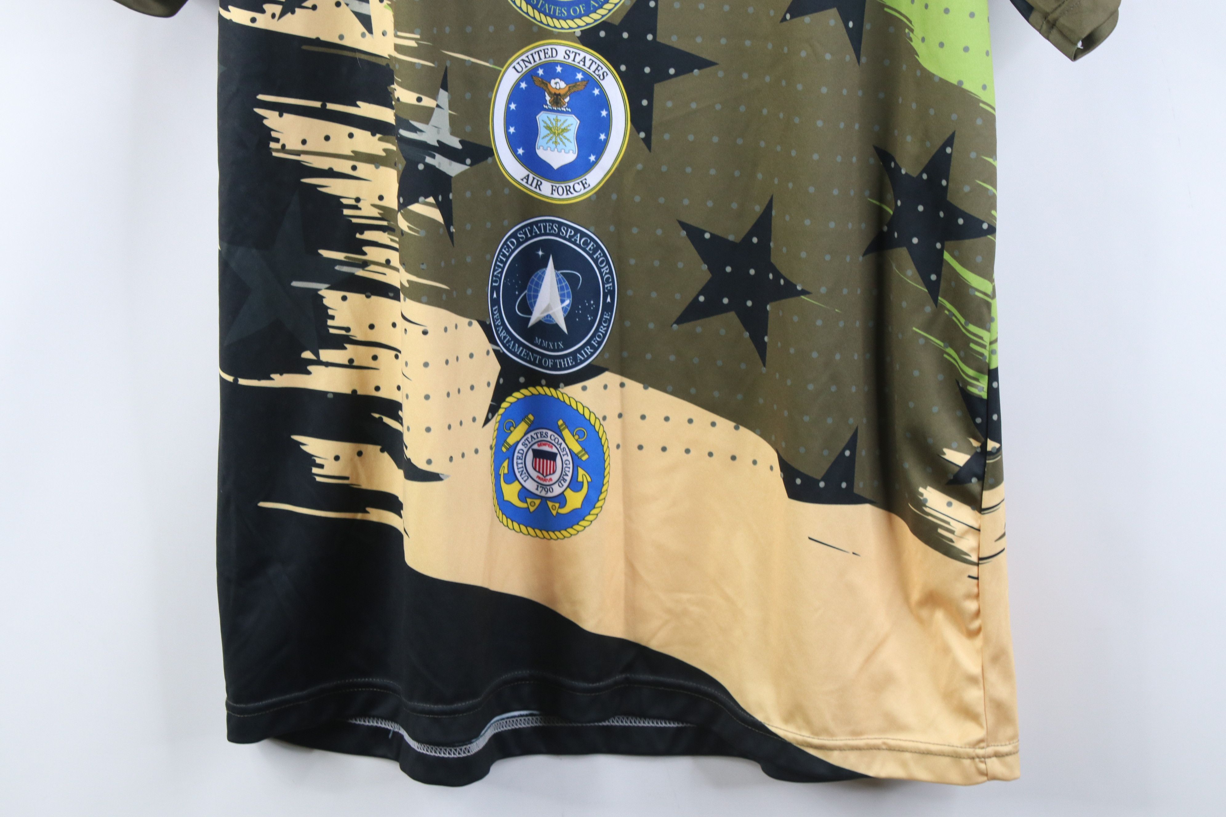 Vintage Y2K Military USMC Marines All Over Print Stars T-Shirt Size US L / EU 52-54 / 3 - 13 Thumbnail
