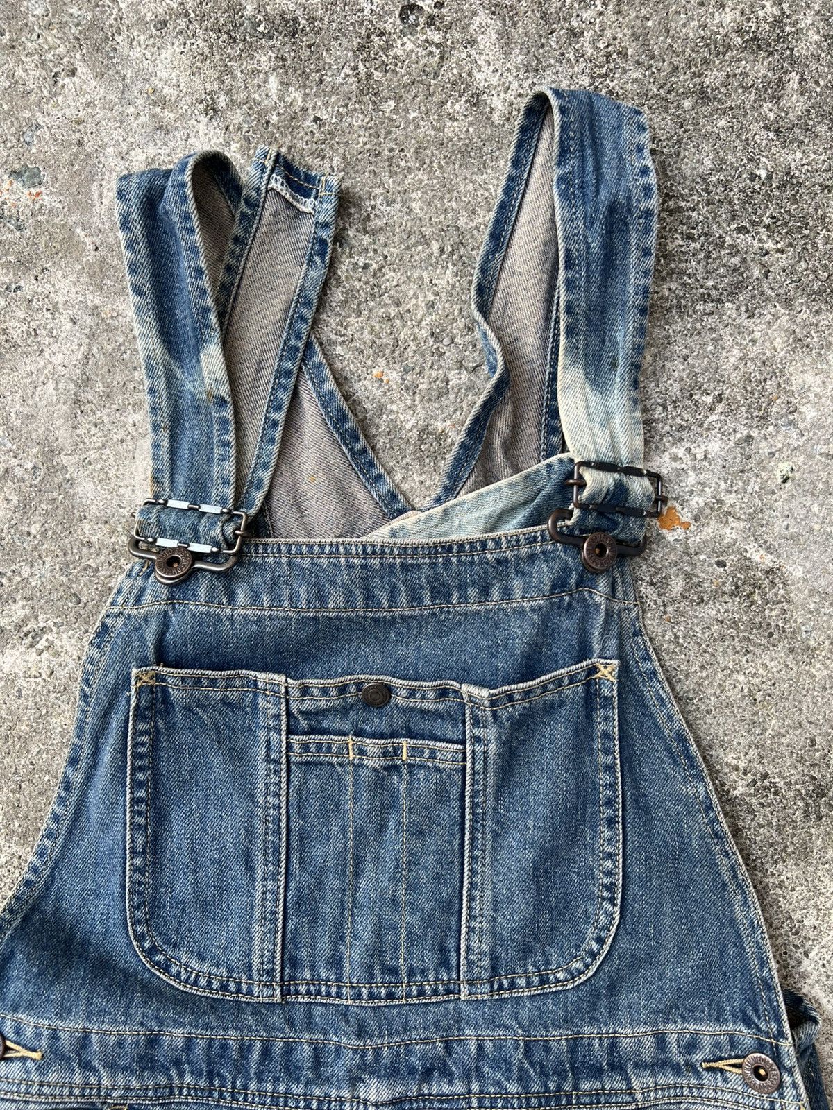 Japanese Brand 💥90’s Bobson Sun Sister Faded Overall Denim Size US 32 / EU 48 - 9 Thumbnail