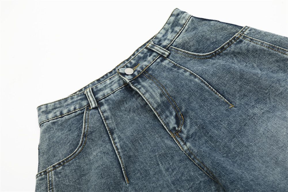 Japanese Brand × Jean American washed distressed striped scimitar jeans y2k Size US 32 / EU 48 - 4 Thumbnail