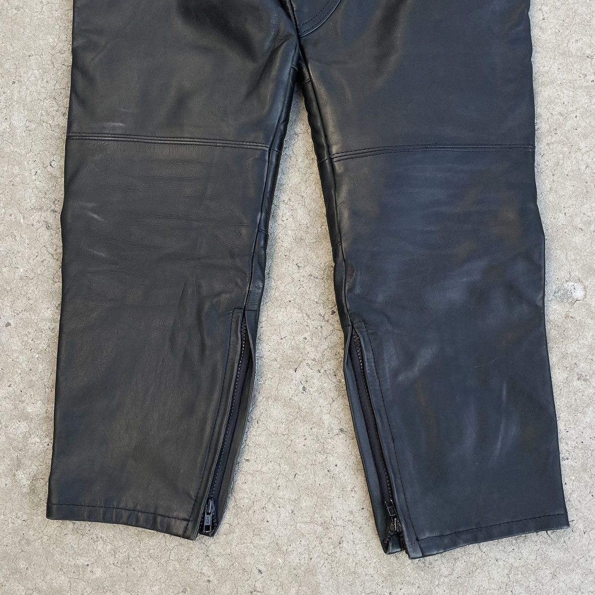 Leather × Vintage Vintage Moto Real Leather Pants 90s Indian Angel USA Y2K Size US 30 / EU 46 - 7 Thumbnail