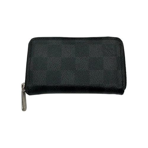 Louis Vuitton Damier Graphite Pattern Zippy Coin Purse Black, Women's