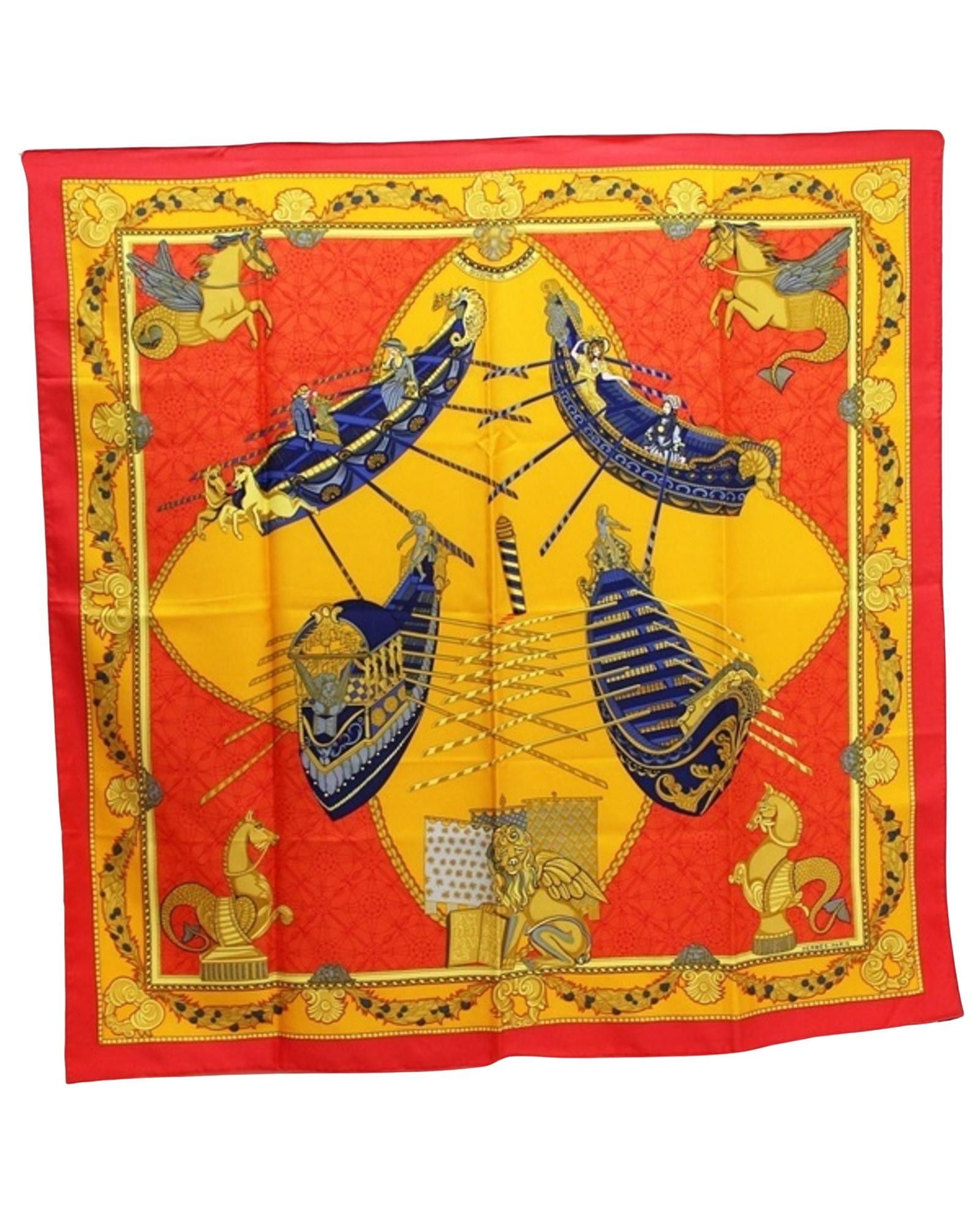 image of Hermes Multicolour Silk Square Scarf, Women's
