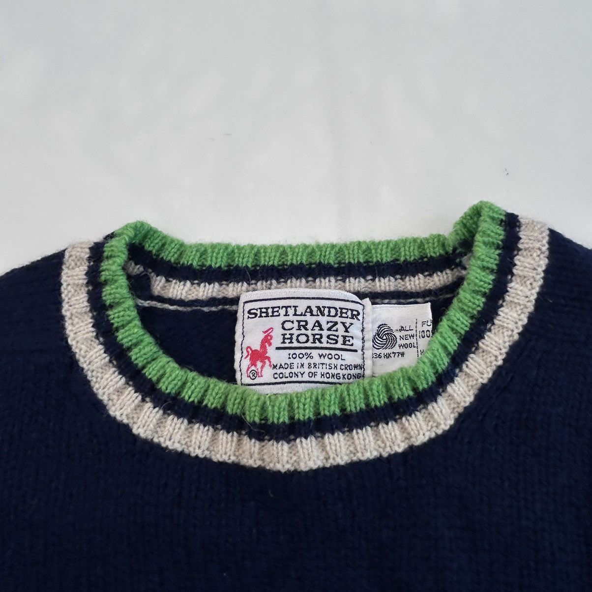 Vintage Vintage Shetlander Crazy Horse Blue Wool Sweater Women’s S Size S / US 4 / IT 40 - 4 Thumbnail