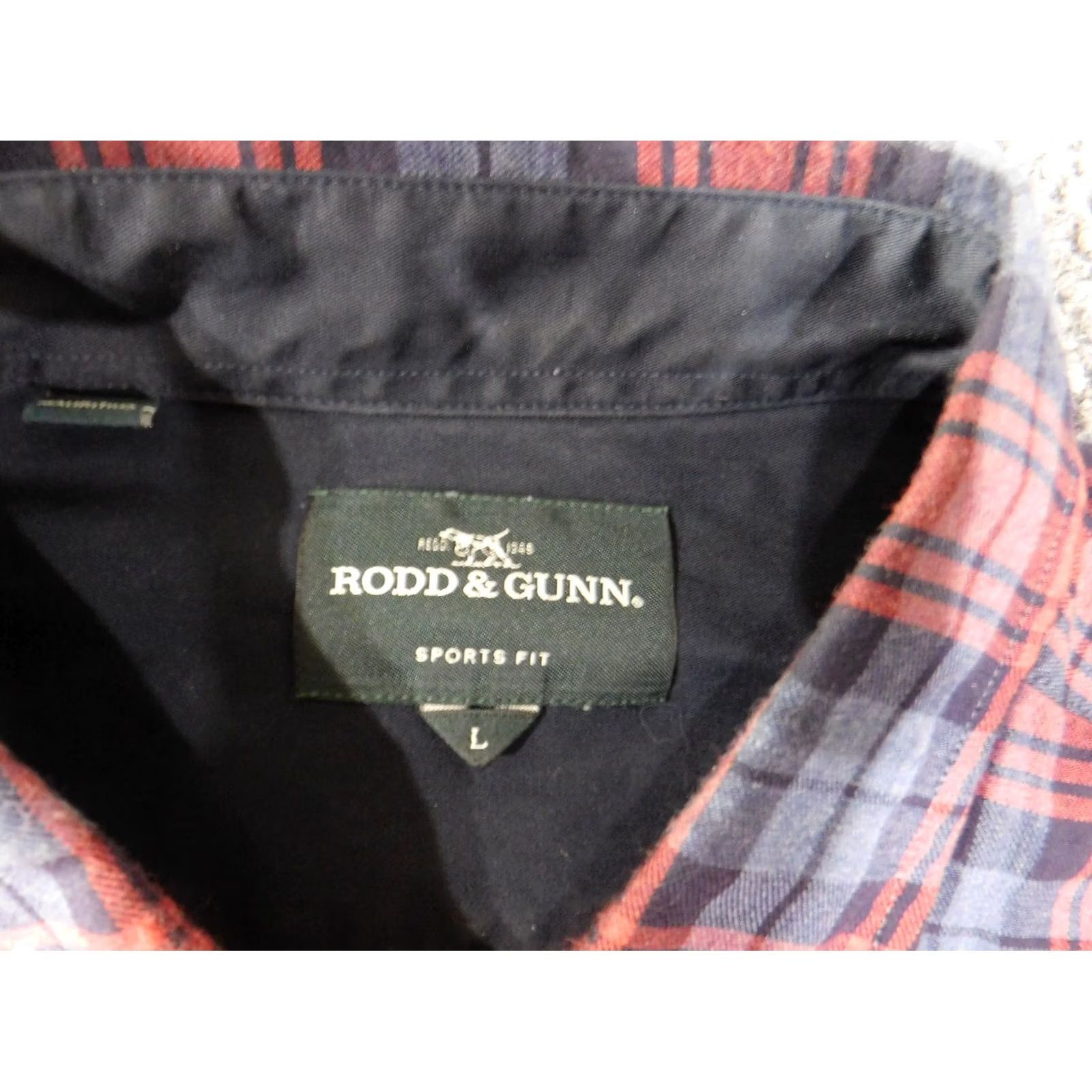 Rodd & Gunn Rodd & Gunn Shirt L Red Plaid Button-Up Long Sleeve Knit Cotton Regular Mens Modern Sports Western Size US L / EU 52-54 / 3 - 7 Thumbnail