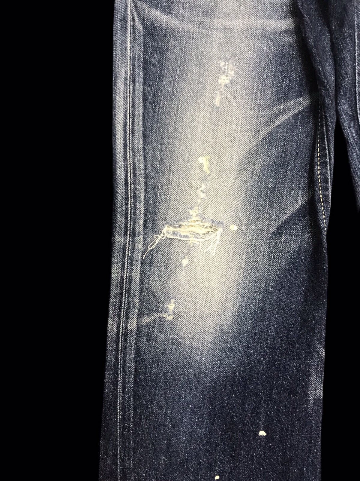 Edwin 💥FLARE💥VTG EDWIN BLUE STONEWASH DISTRESSED DENIM F215 Size US 32 / EU 48 - 5 Thumbnail