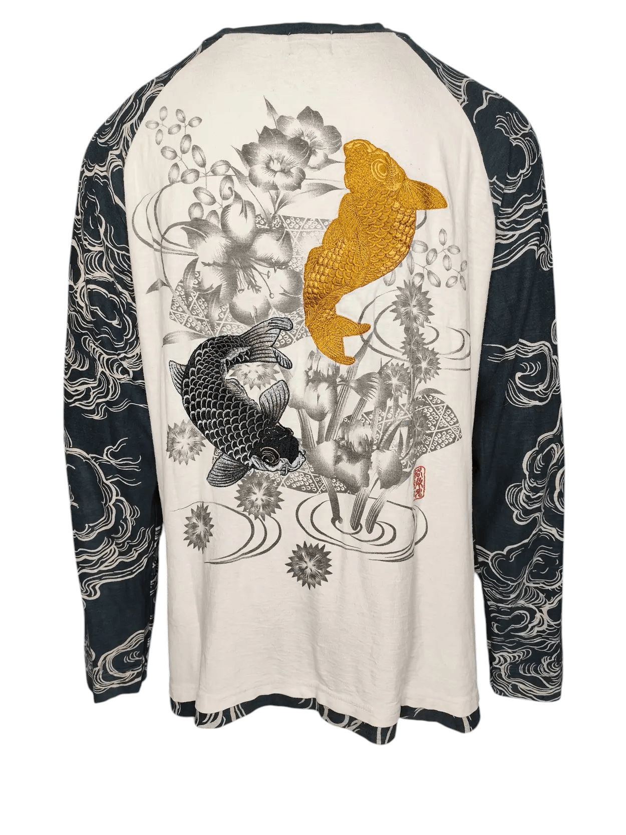 Karakuri Tamashii Vintage karikuri tamashi sukajan koi long sleeve tshirt Size US XL / EU 56 / 4 - 1 Thumbnail
