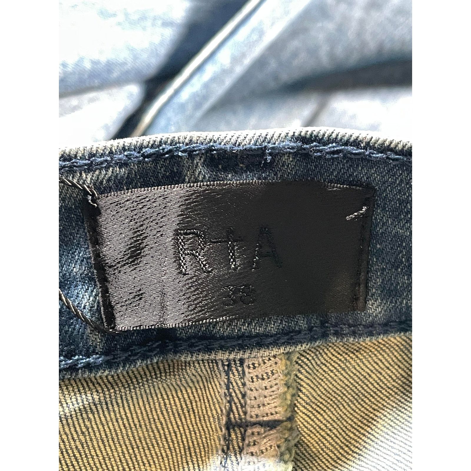 Rta RTA Snakeskin Patchwork Dark Wash Jeans Size US 38 / EU 54 - 6 Thumbnail