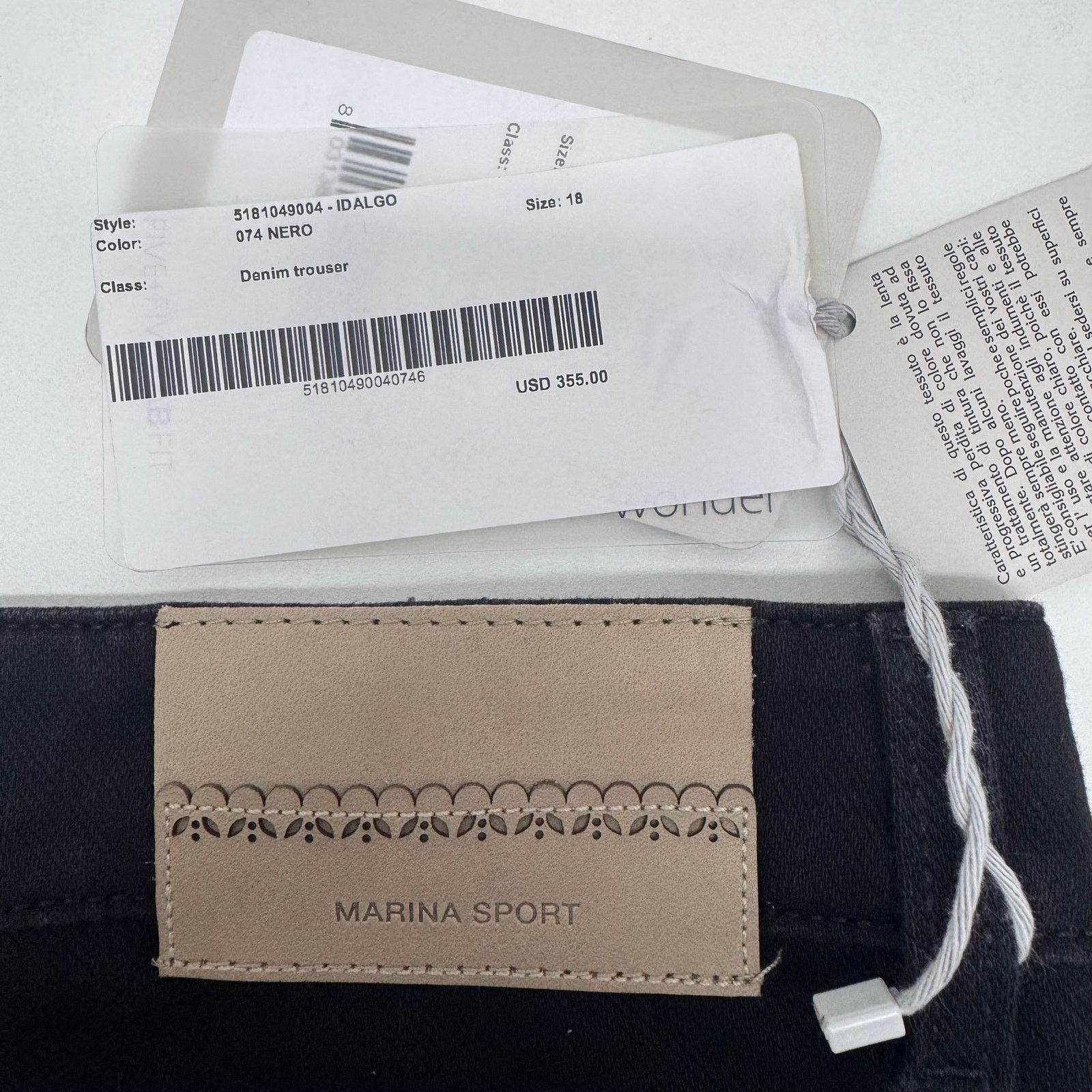Marina Rinaldi Marina Rinaldi Idalgo Black Denim Trouser Pant US 18 Casual Size 40" / US 18 - 7 Thumbnail