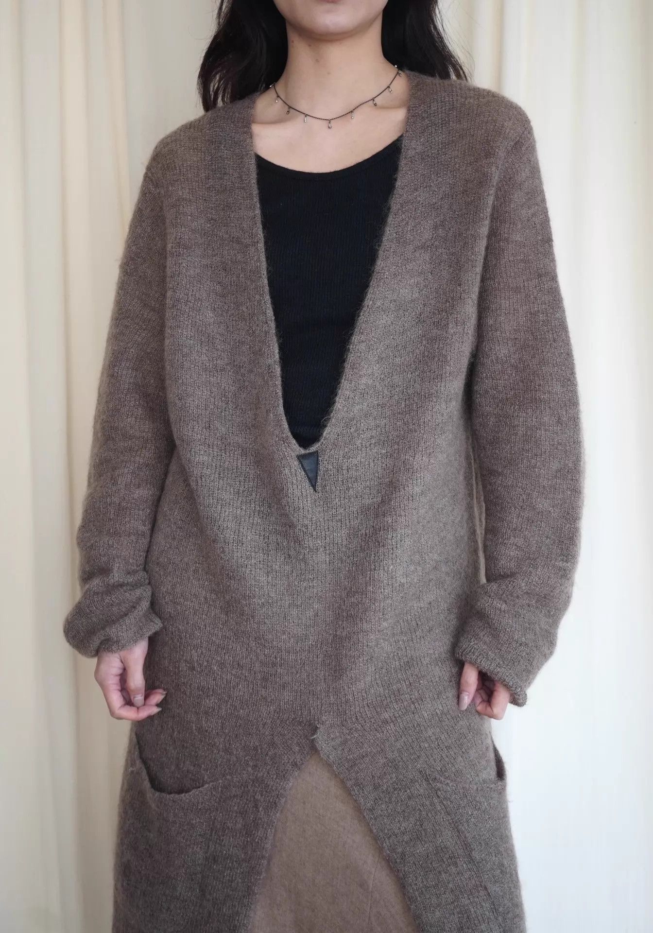 Yohji Yamamoto Yohji Yamamoto 1999AW Deep V Mohair Dress Size 3 9/10 Size L / US 10 / IT 46 - 7 Thumbnail