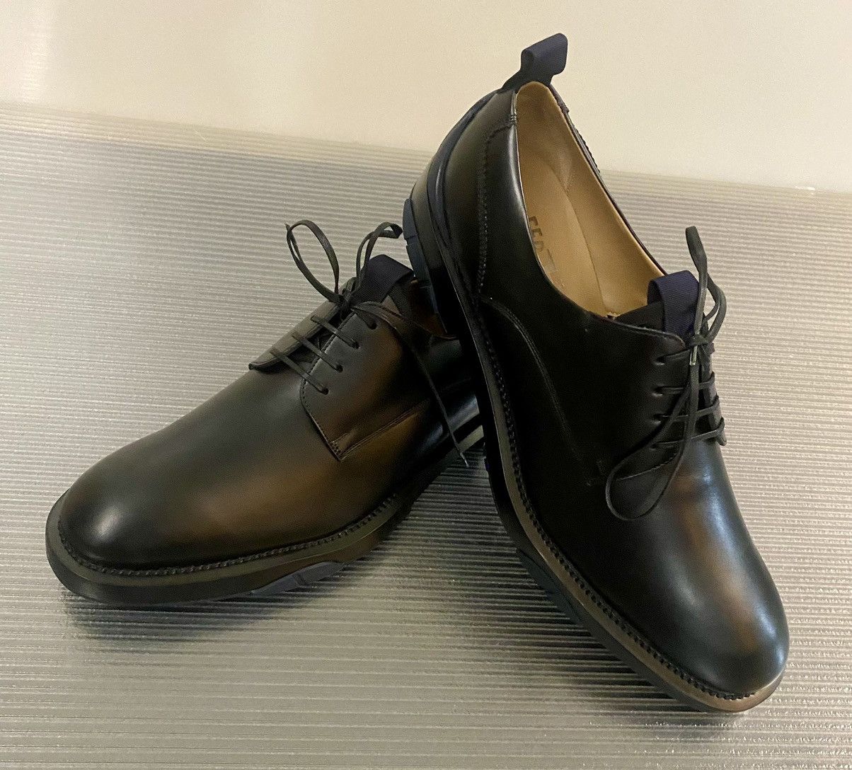 Salvatore Ferragamo Ferragamo Nero calf/blue Marin Fulgor derby 9.5 D NEW Size US 9.5 / EU 42-43 - 3 Thumbnail