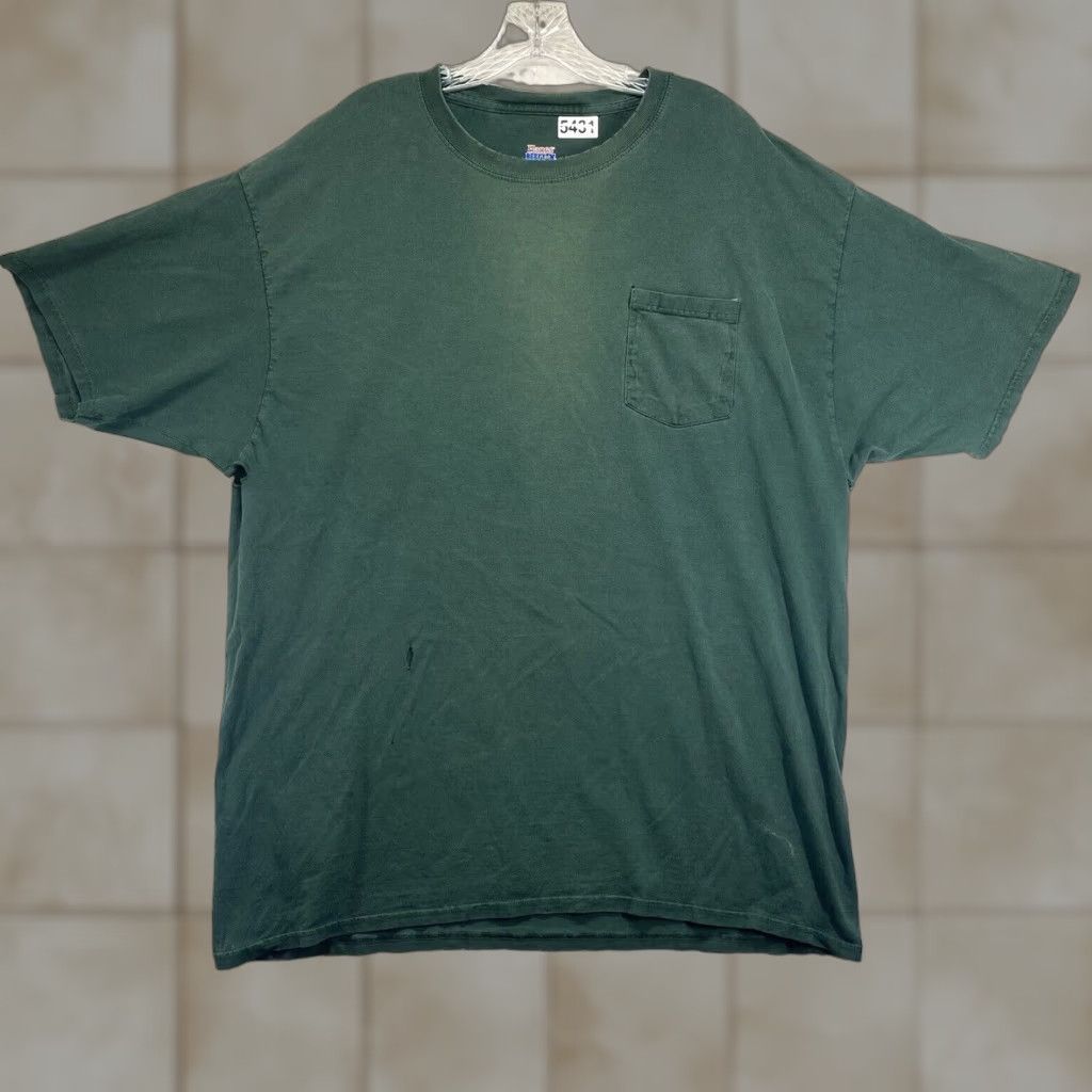 Hanes VINTAGE Hanes Beefy T Shirt Men XL Green 90s Grunge Y2K Short Sleeve Crew Neck Cotton Size US XL / EU 56 / 4 - 1 Thumbnail