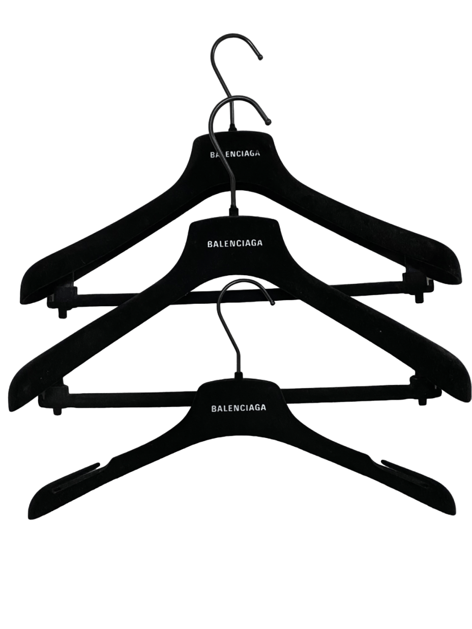 image of Balenciaga Velvet Hangers in Black, Men's