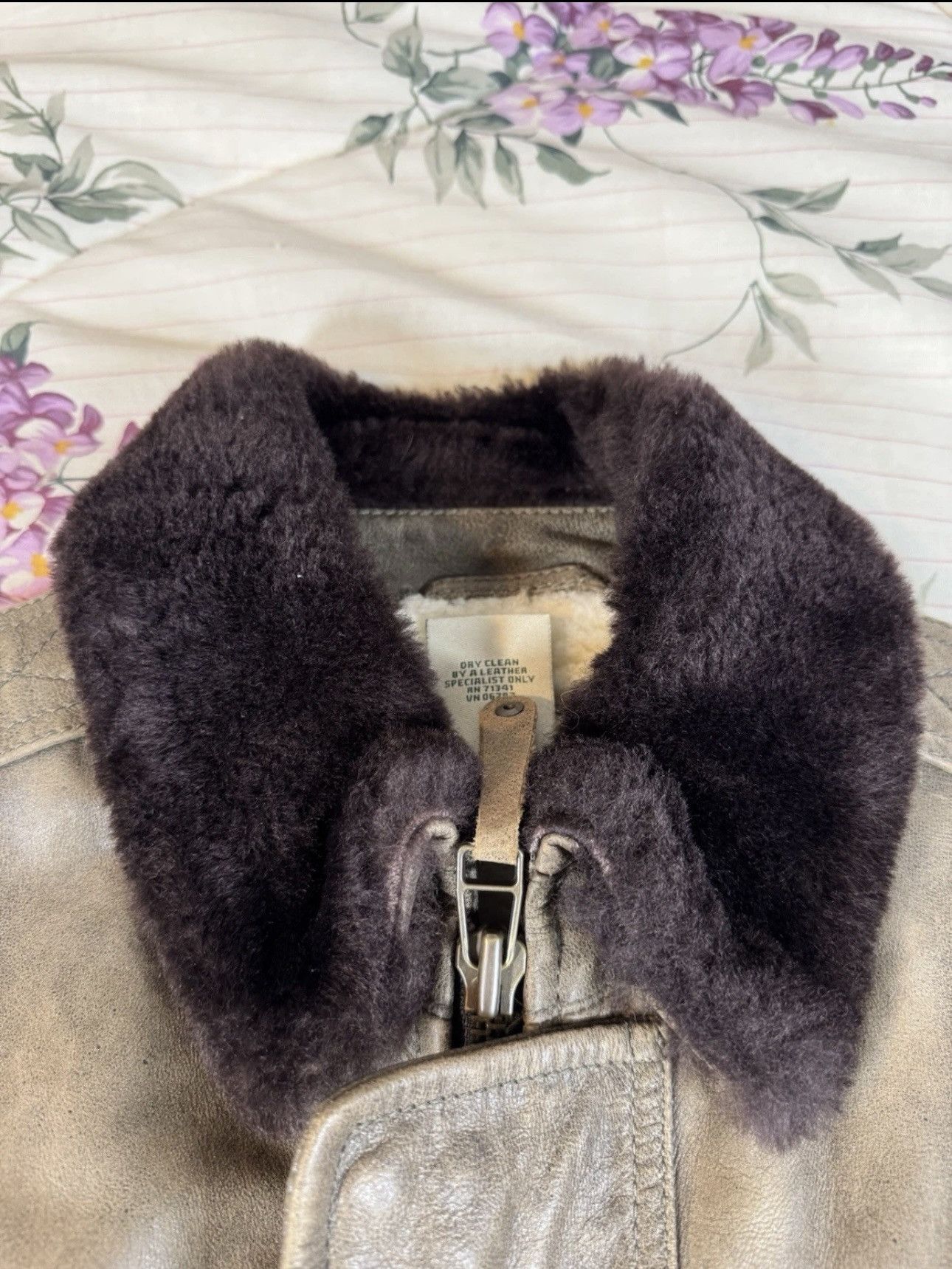L.L. Bean L.L. Bean Brown Goatskin Leather Shearling Bomber Jacket S Size US S / EU 44-46 / 1 - 5 Thumbnail