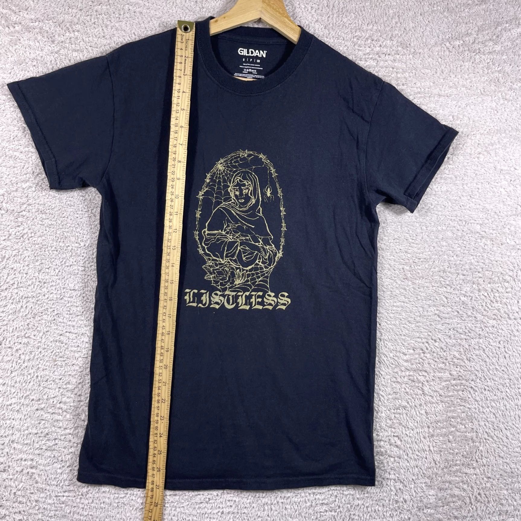 Gildan VINTAGE Listless Band T-Shirt Adult Small Black Hardcore Screamo Grindcore Richmond RVA Mens Size US S / EU 44-46 / 1 - 6 Thumbnail