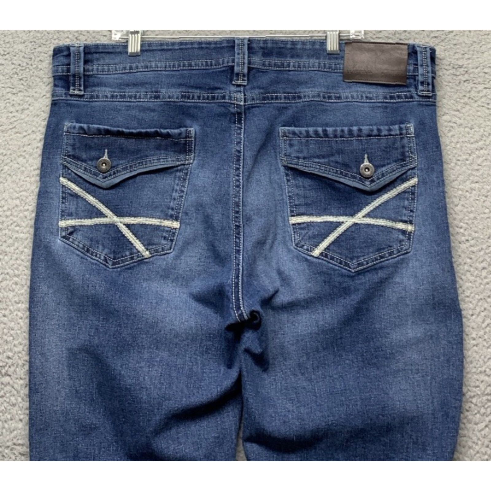 Vintage AXEL Jeans Slim Bootcut Denim Blue 40x30 Regular Slim Stretch ZIP Mid Rise Men Size US 40 / EU 56 - 5 Thumbnail