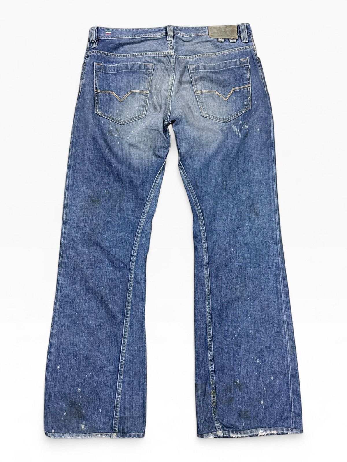 Diesel Authentic🔥Diesel Shazor Bell Bottom Wash Denim Size US 35 - 2 Thumbnail