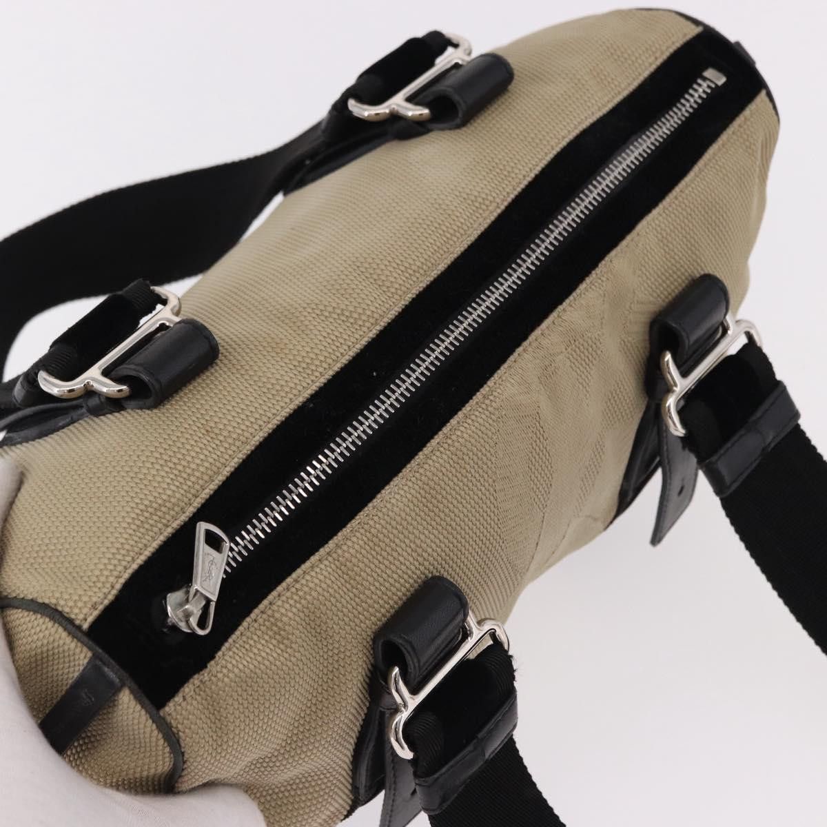 Saint Laurent Paris SAINT LAURENT Hand Bag Canvas Beige Silver Auth bs36099A - Size ONE SIZE - 6 Thumbnail