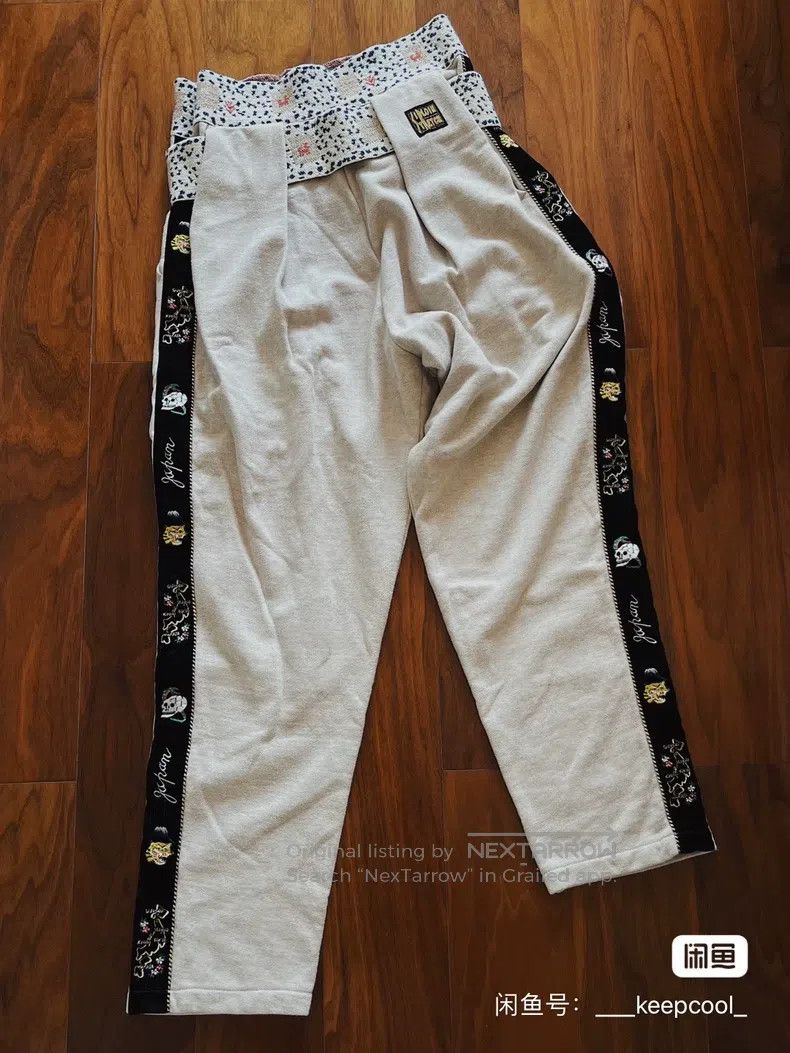 Kapital Kapital Size 2 Velvet embroidered stitched sweatpants Size US 34 / EU 50 - 2 Thumbnail