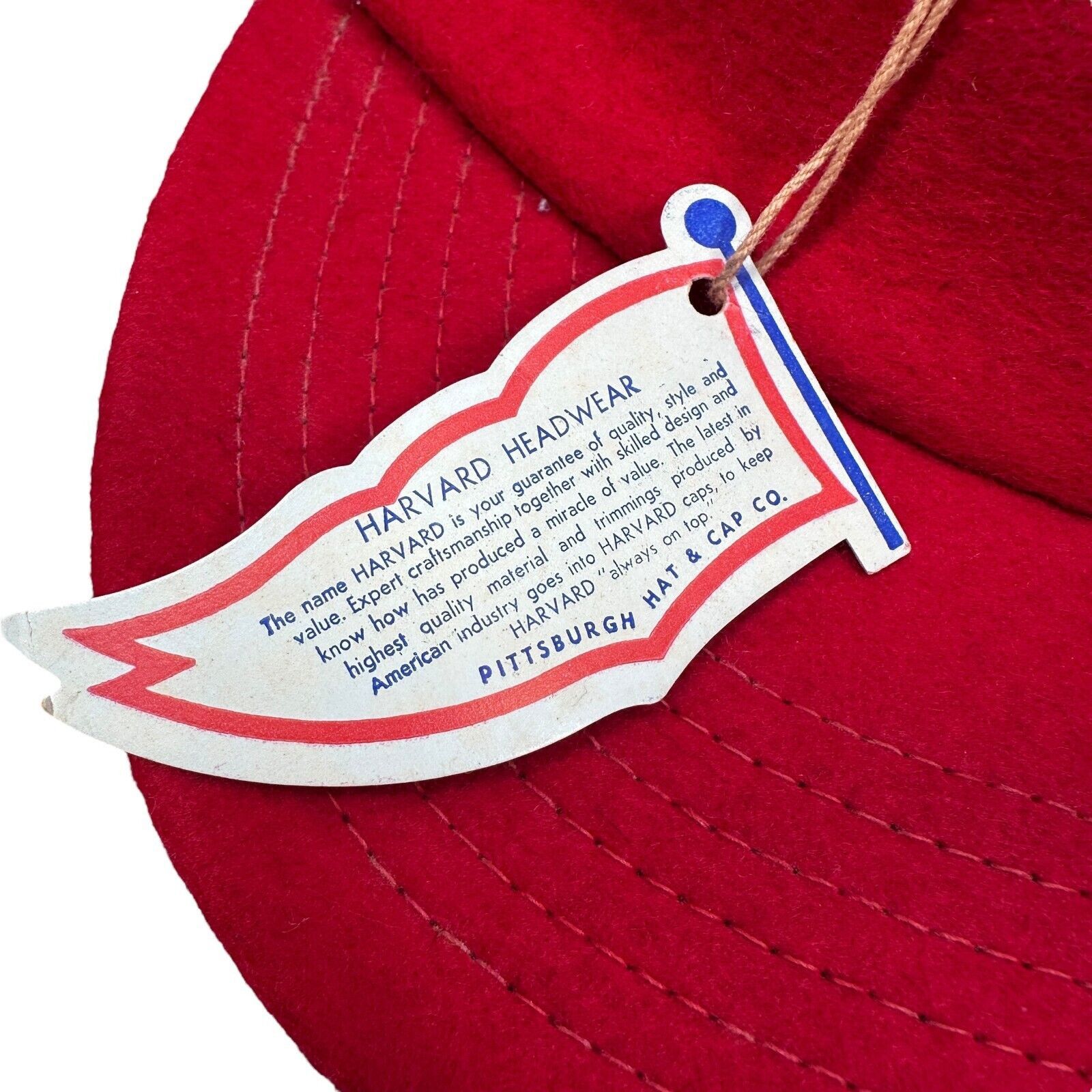 Other Vintage Harvard Sports Headwear Fitted Hat 7 3/8 Red Leather Size ONE SIZE - 7 Thumbnail