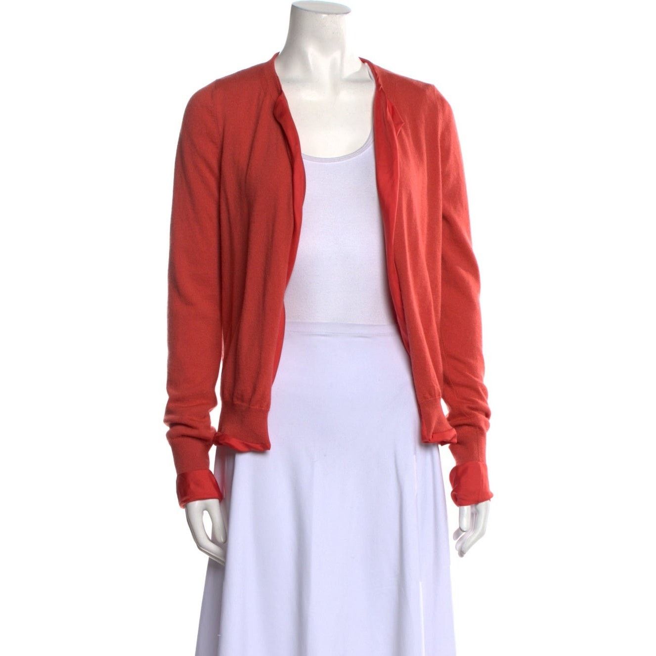 Bottega Veneta Bottega Veneta Cashmere Silk Coral Open Front Cardigan Size M / US 6-8 / IT 42-44 - 1 Thumbnail