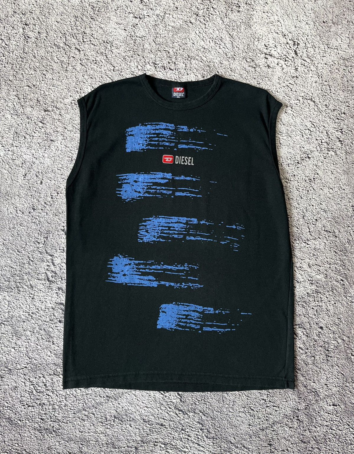 Diesel Diesel Sleeveless T-Shirt Black XXL Graphic Tank Top Size US XXL / EU 58 / 5 - 1 Thumbnail