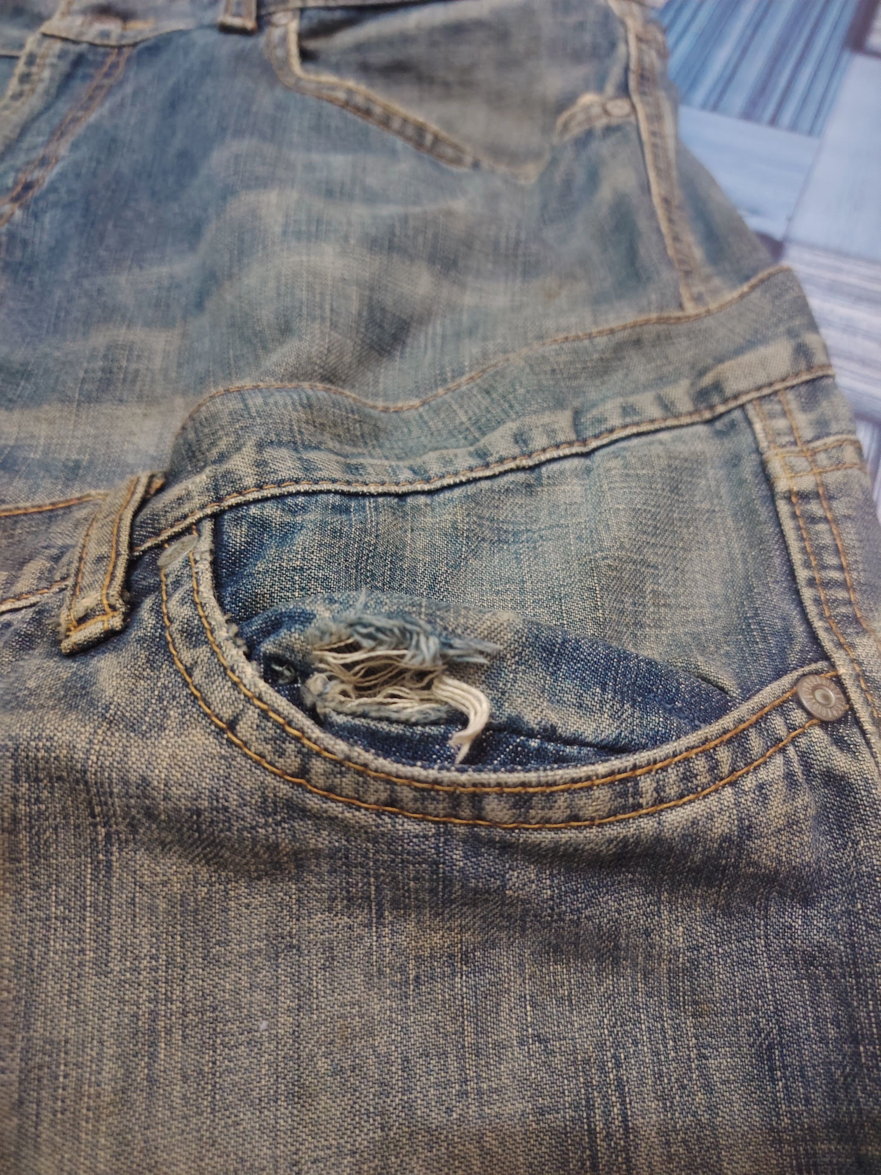 Who Decides War Rare Double Waist Japanese Incredible Distressed Baggy Style Size US 34 / EU 50 - 14 Thumbnail