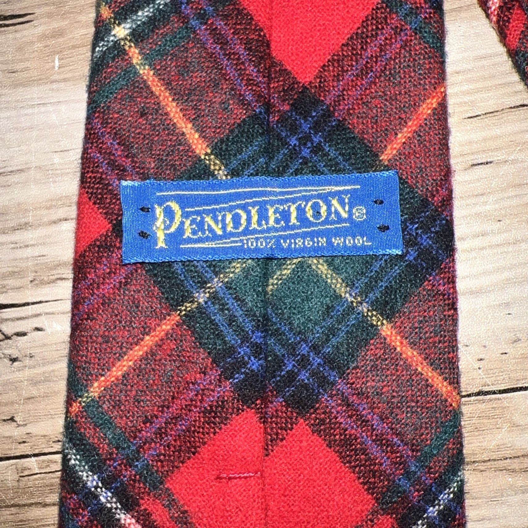 Pendleton Pendleton Tie Wool Red Plaid 55”x3-1/4 Men Adult Red Plaid Wool Tie Pendleton Size ONE SIZE - 4 Thumbnail