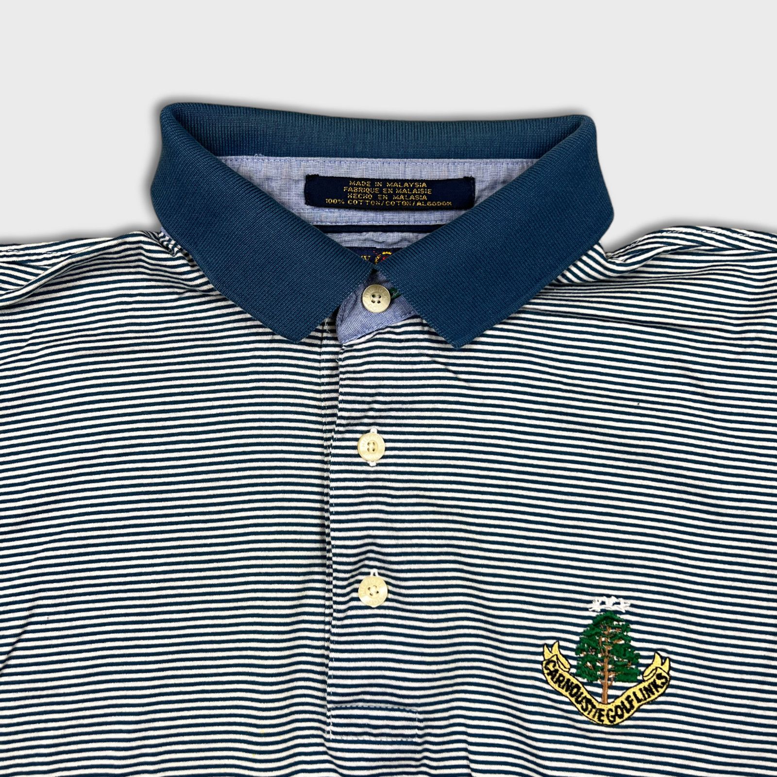 Tommy Hilfiger Vintage 90s Tommy Hilfiger Golf Striped Spell Out Polo Shirt Size US L / EU 52-54 / 3 - 3 Thumbnail