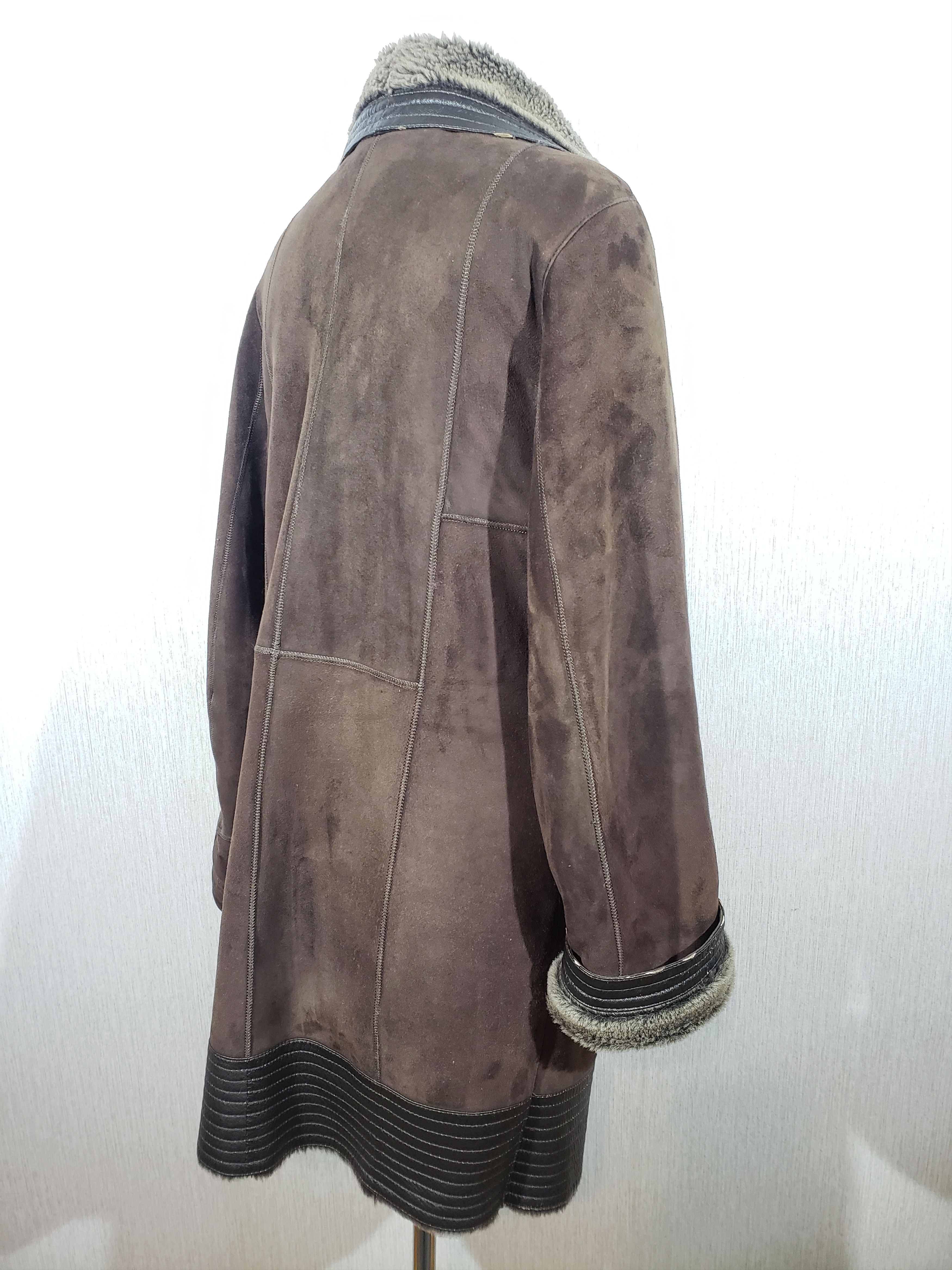 Other Stylish brown sheepskin coat with a wide collar. Size XL / US 12-14 / IT 48-50 - 6 Thumbnail