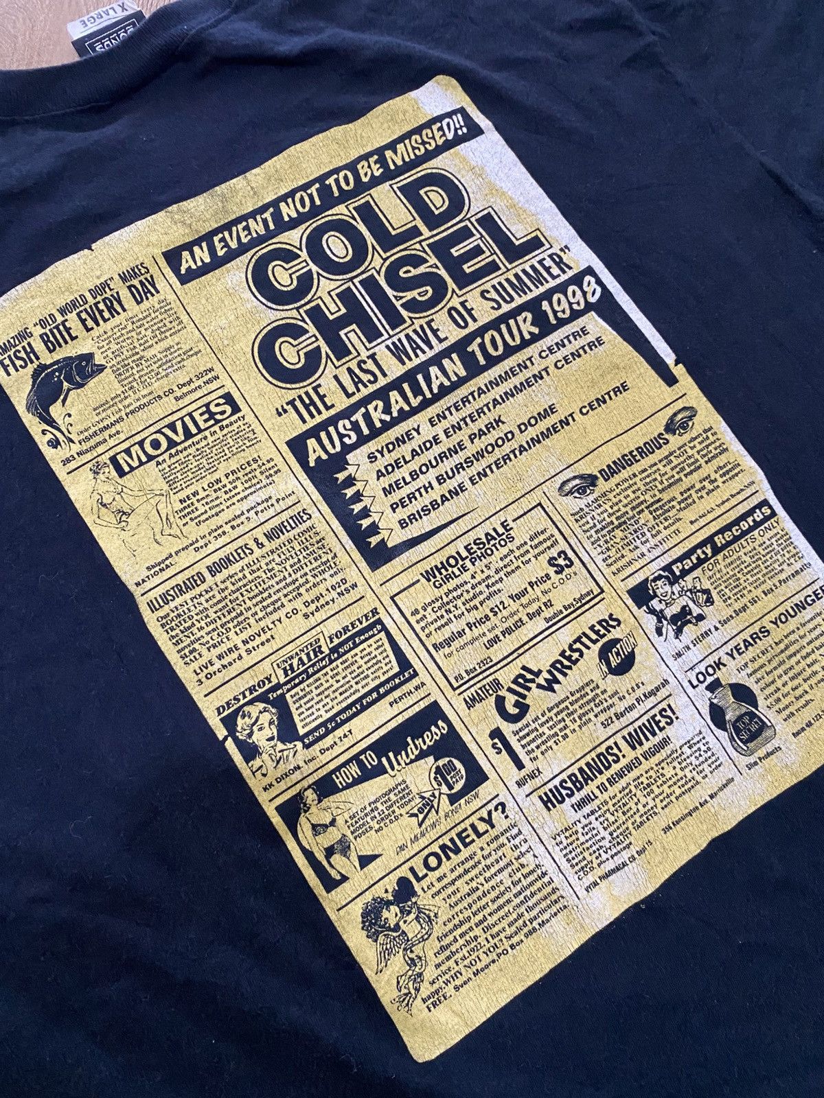 Band Tees Vintage 90s 💥 Band Australia Musician COLD CHISEL Size US XL / EU 56 / 4 - 3 Thumbnail