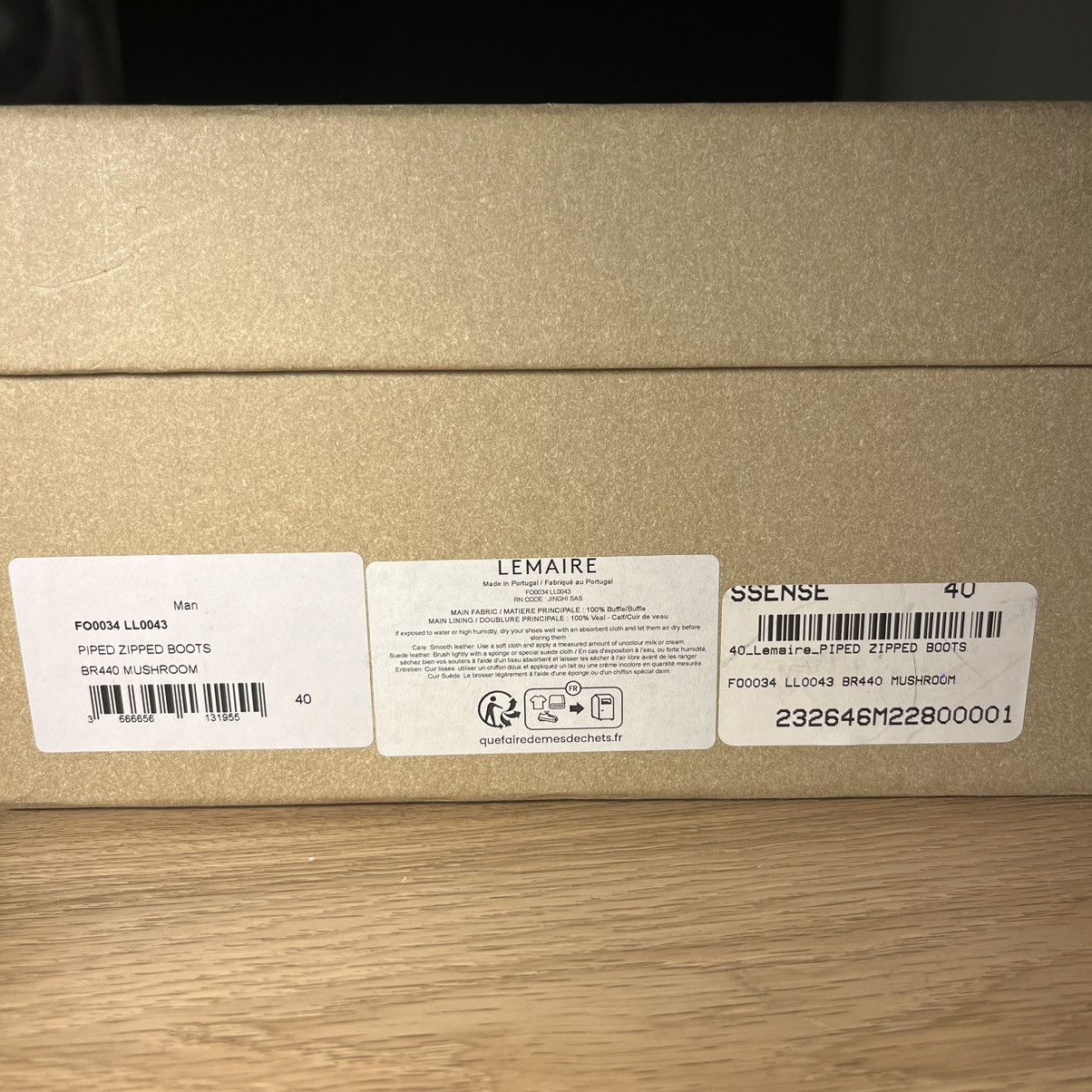 Lemaire Lemaire Piped Zipped Boots in Mushroom Size US 7 / EU 40 - 7 Thumbnail