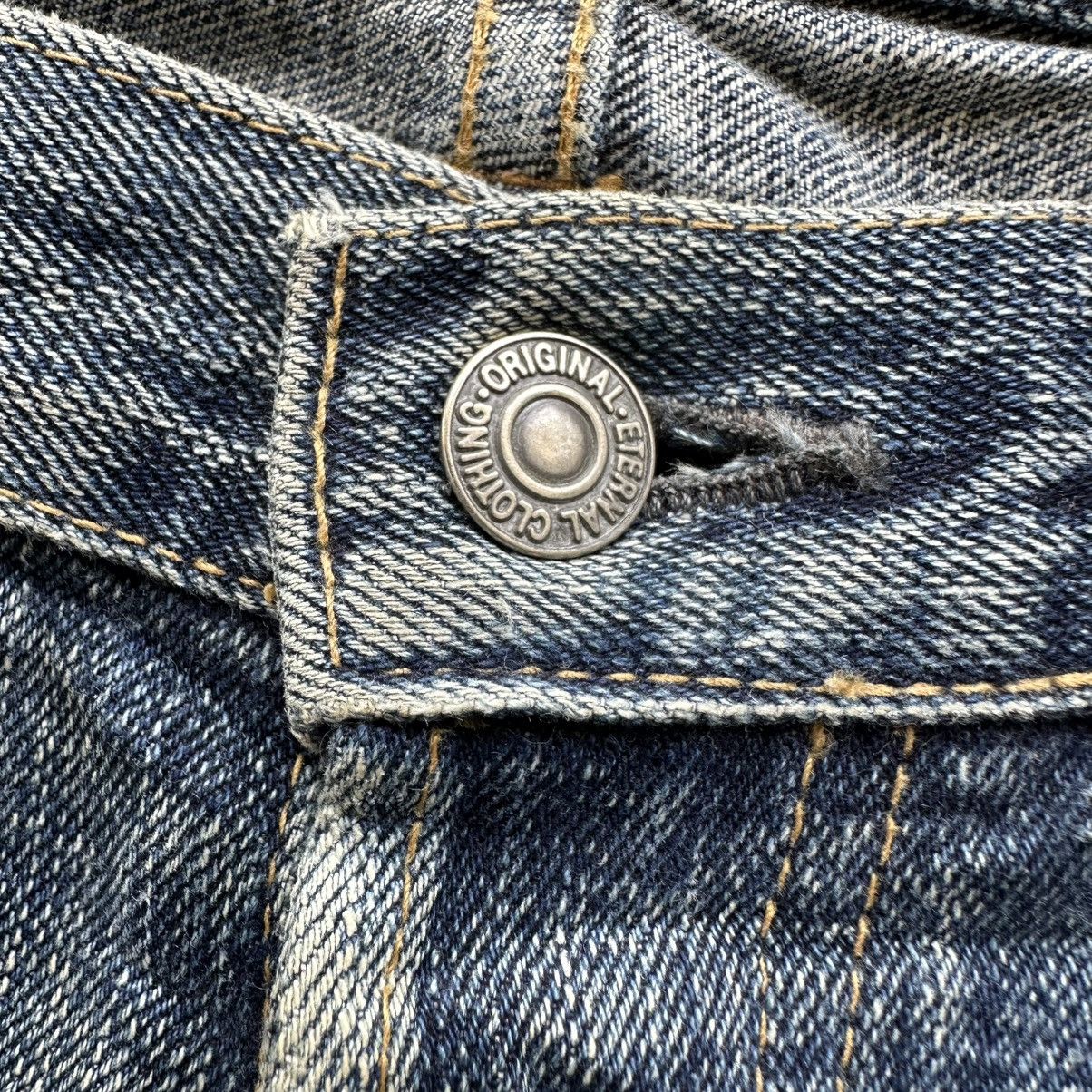 If Six Was Nine Vintage Japanese Distressed Faded Denim Jean Pant W33 Size US 33 - 4 Thumbnail