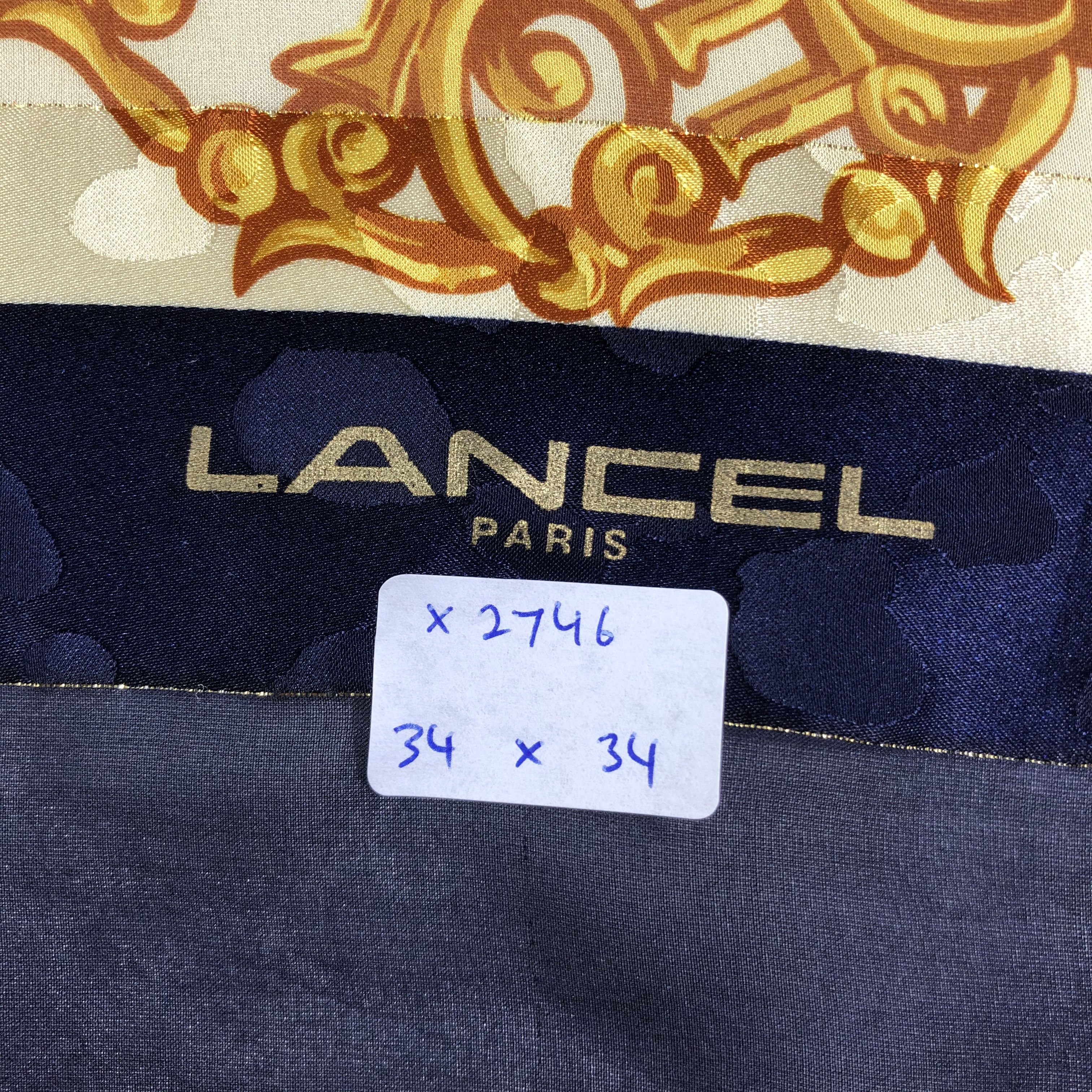 Lancel × Vintage Vintage Lancel Silk Scarf Size ONE SIZE - 6 Thumbnail