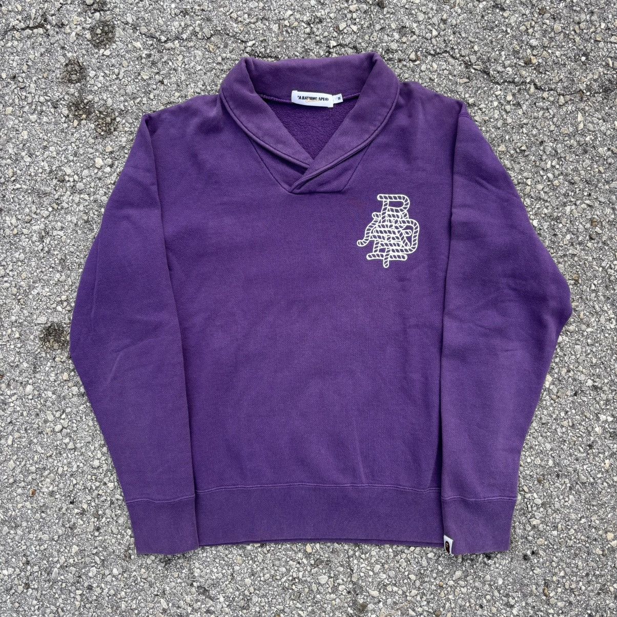 Bape Bape Shawl Collar Emblem Sweatshirt Size US M / EU 48-50 / 2 - 1 Thumbnail