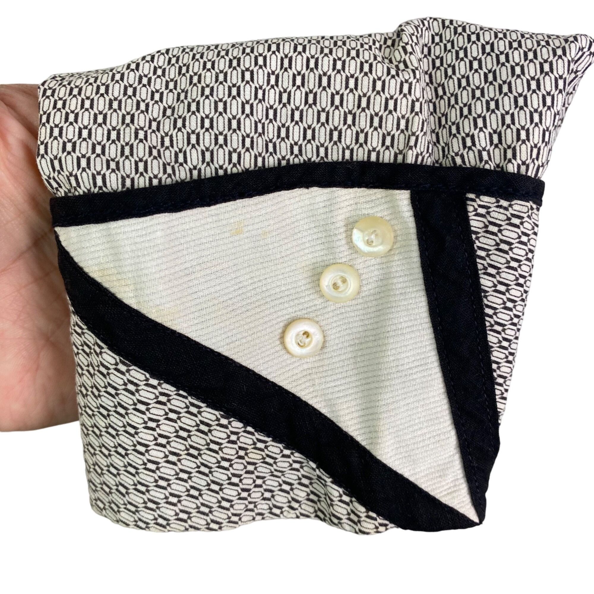 Vintage Vintage 50's White/Black Micro Geometric Pattern Maxi Peasan Size M / US 6-8 / IT 42-44 - 8 Thumbnail