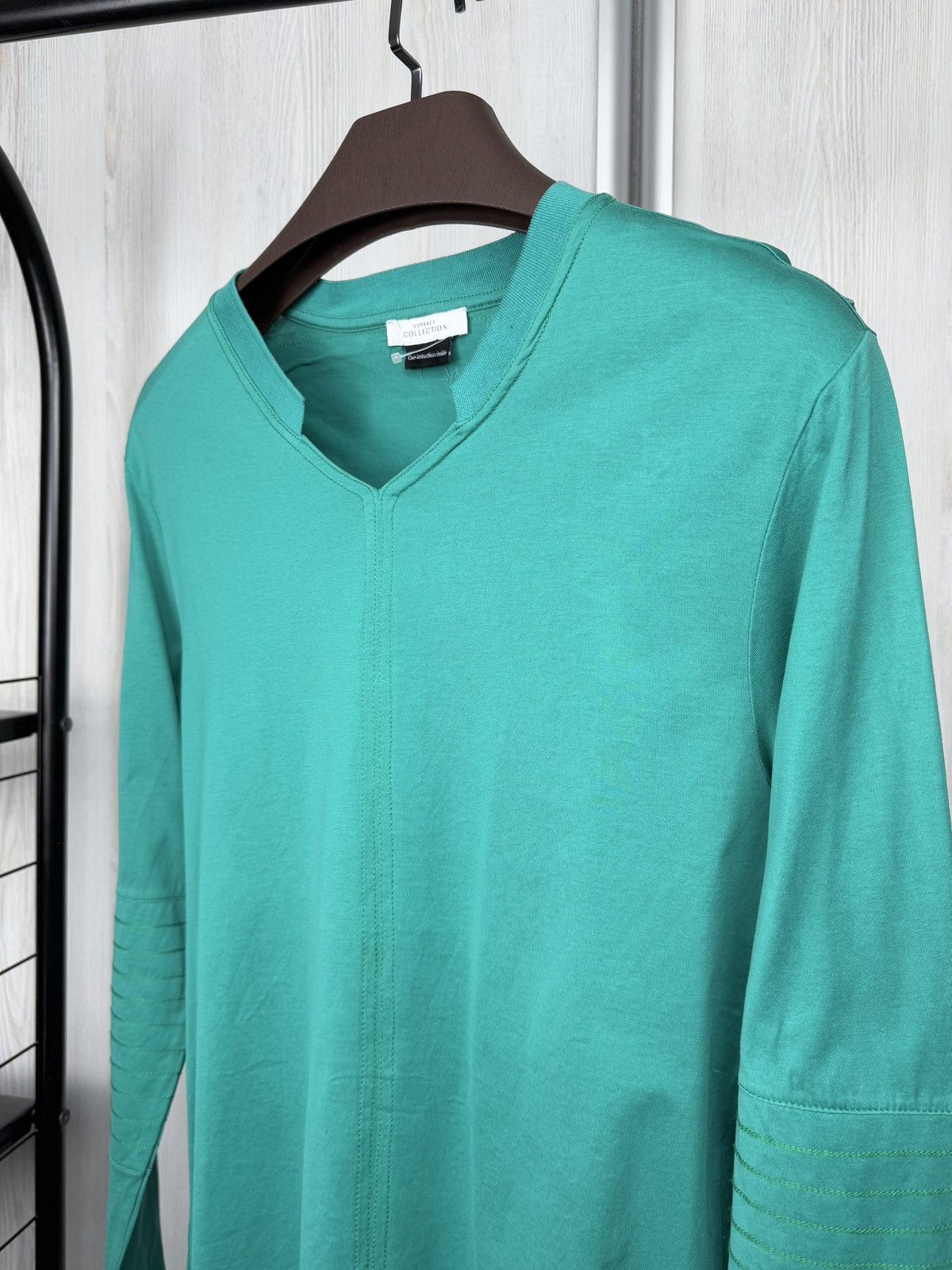 Versace Versace Collection emerald green long sleeve tee shirt Size US L / EU 52-54 / 3 - 4 Thumbnail
