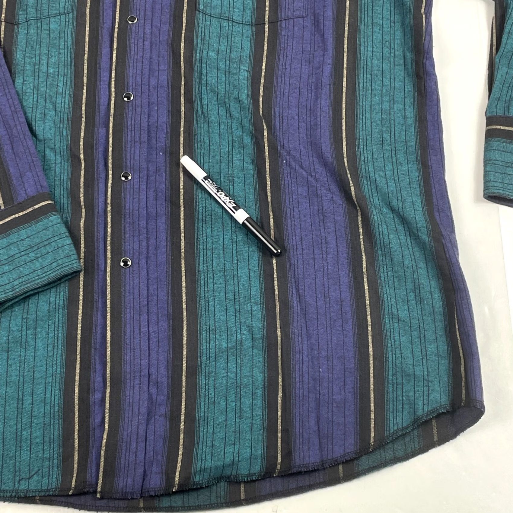 Vintage VINTAGE Panhandle Slim Shirt Men XL Green Flannel Pearl Snap Western Rodeo Shirt Size US XL / EU 56 / 4 - 4 Thumbnail