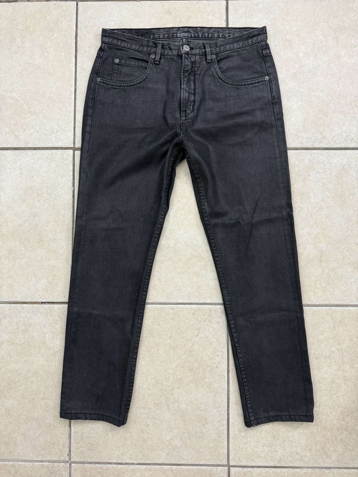 RARE❗️ 本人期 HELMUT LANG BLACK COATED DENIM RARE❗️ 本人期 HELMUT LANG BLACK COATED DENIM