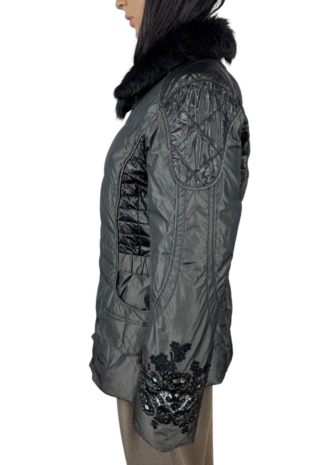 Bogner Sonia Bogner Down Jacket Real Fur Collar Embroidered Flowers Size L / US 10 / IT 46 - 6 Thumbnail
