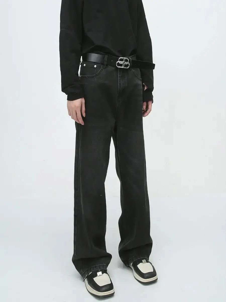 Japanese Brand Retro loose high street straight leg jeans Size US 32 / EU 48 - 3 Thumbnail
