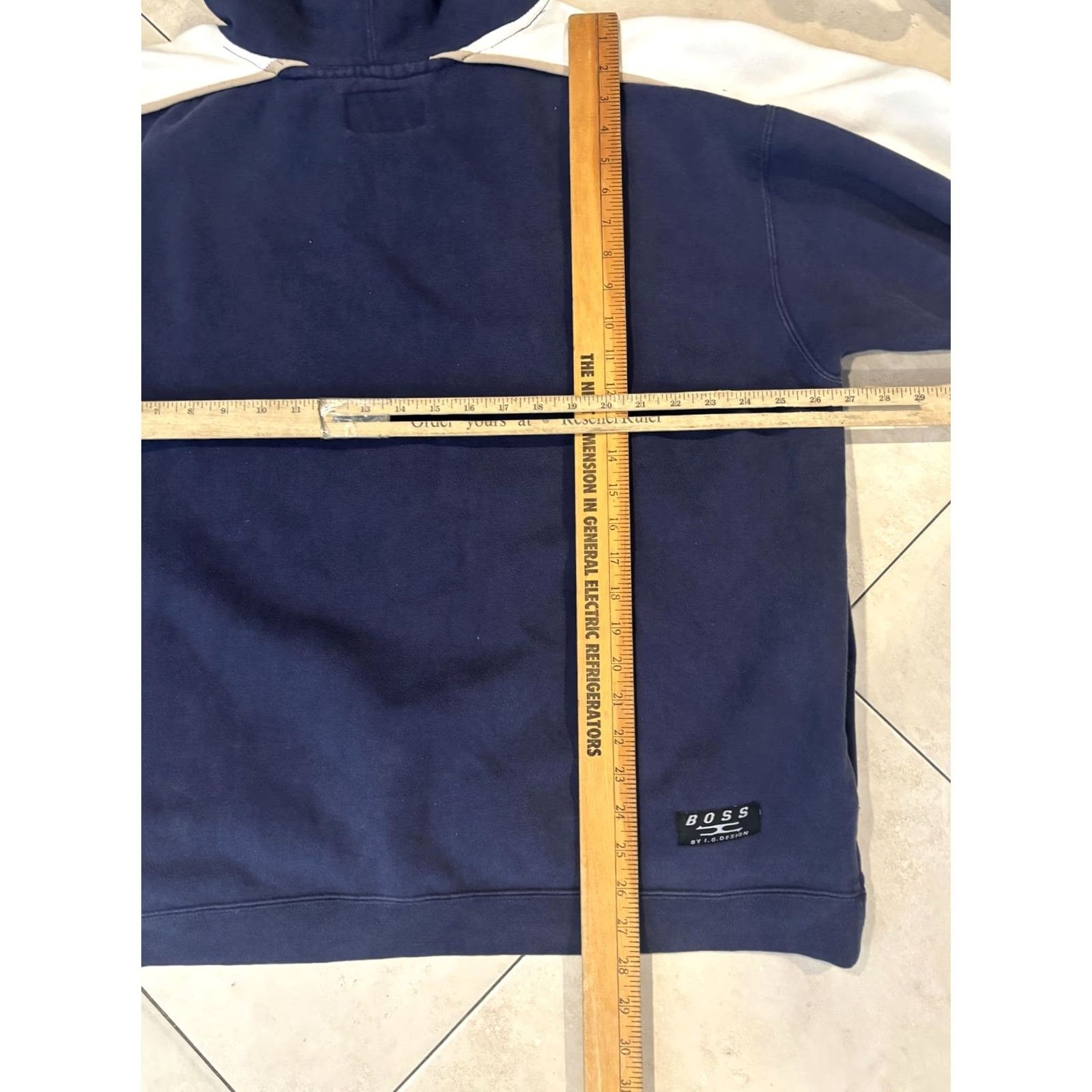 Vintage Boss Hoodie Mens 2XL Blue Urban Expedition Logo Pullover Fleece Sweatshirt Size US XXL / EU 58 / 5 - 6 Thumbnail