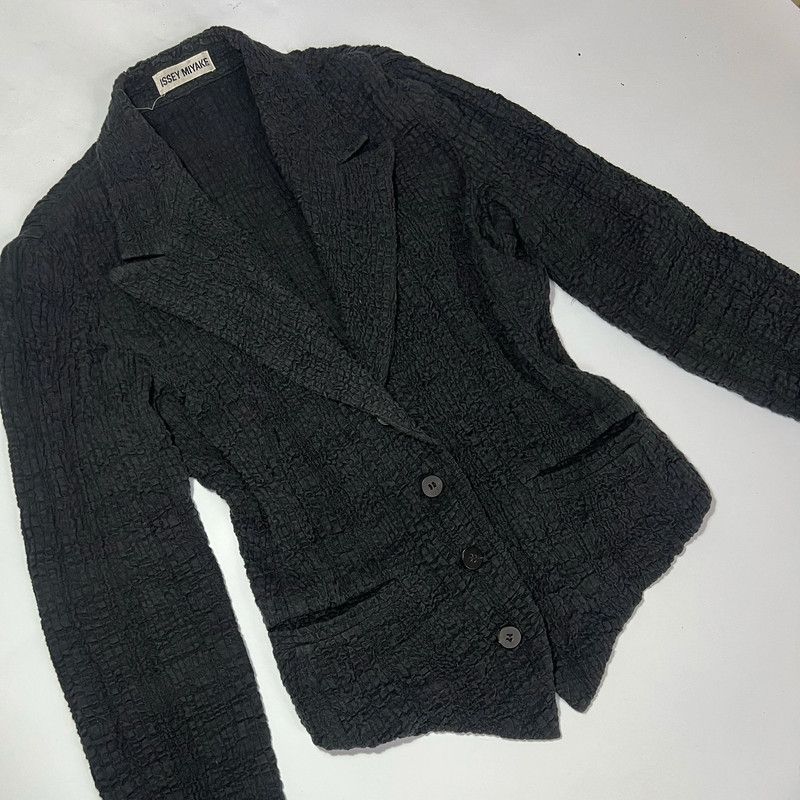 Issey Miyake SS 1995 Issey Miyake Blazer Jacket with Crinkle Effect Size S / US 4 / IT 40 - 3 Thumbnail