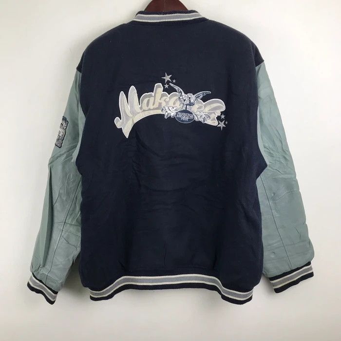 Makaveli SY0039 TUPAC MAKAVELI SLEEVE LEATHER VARSITY JACKET Size US XXL / EU 58 / 5 - 2 Thumbnail